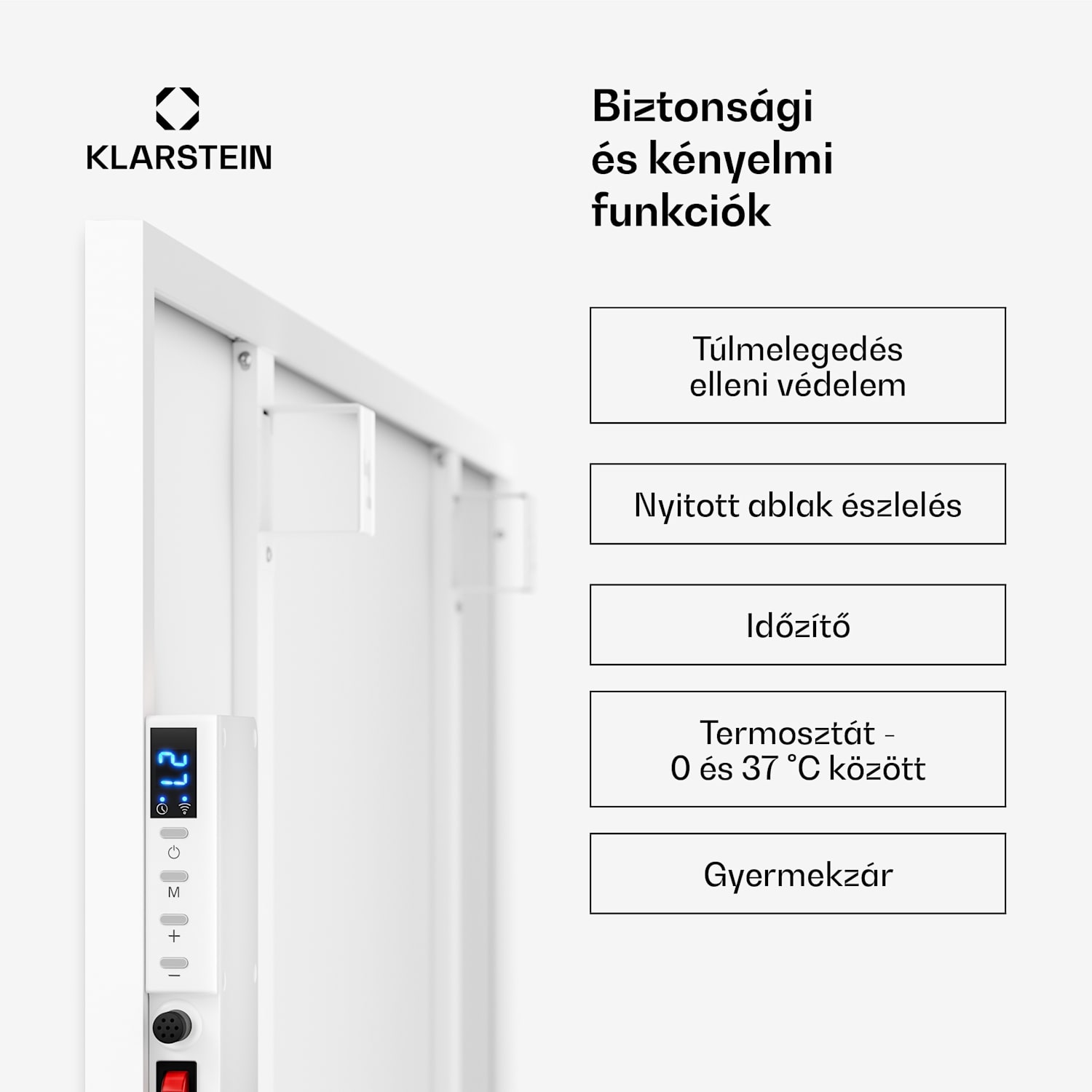 Wonderwall 960 Smart, infravörös hősugárzó, 80 x 120 cm, 960 W, heti időzítő, IP24, fehér 