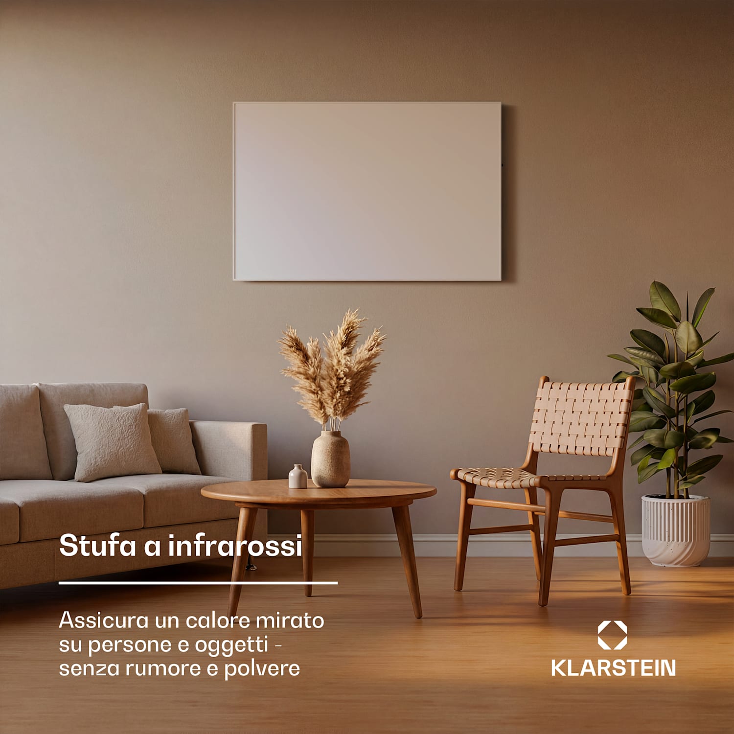 Wonderwall Smart - Pannello riscaldante a infrarossi, 80 x 120 cm, controllo con app, 960 W, timer settimanale, IP24 