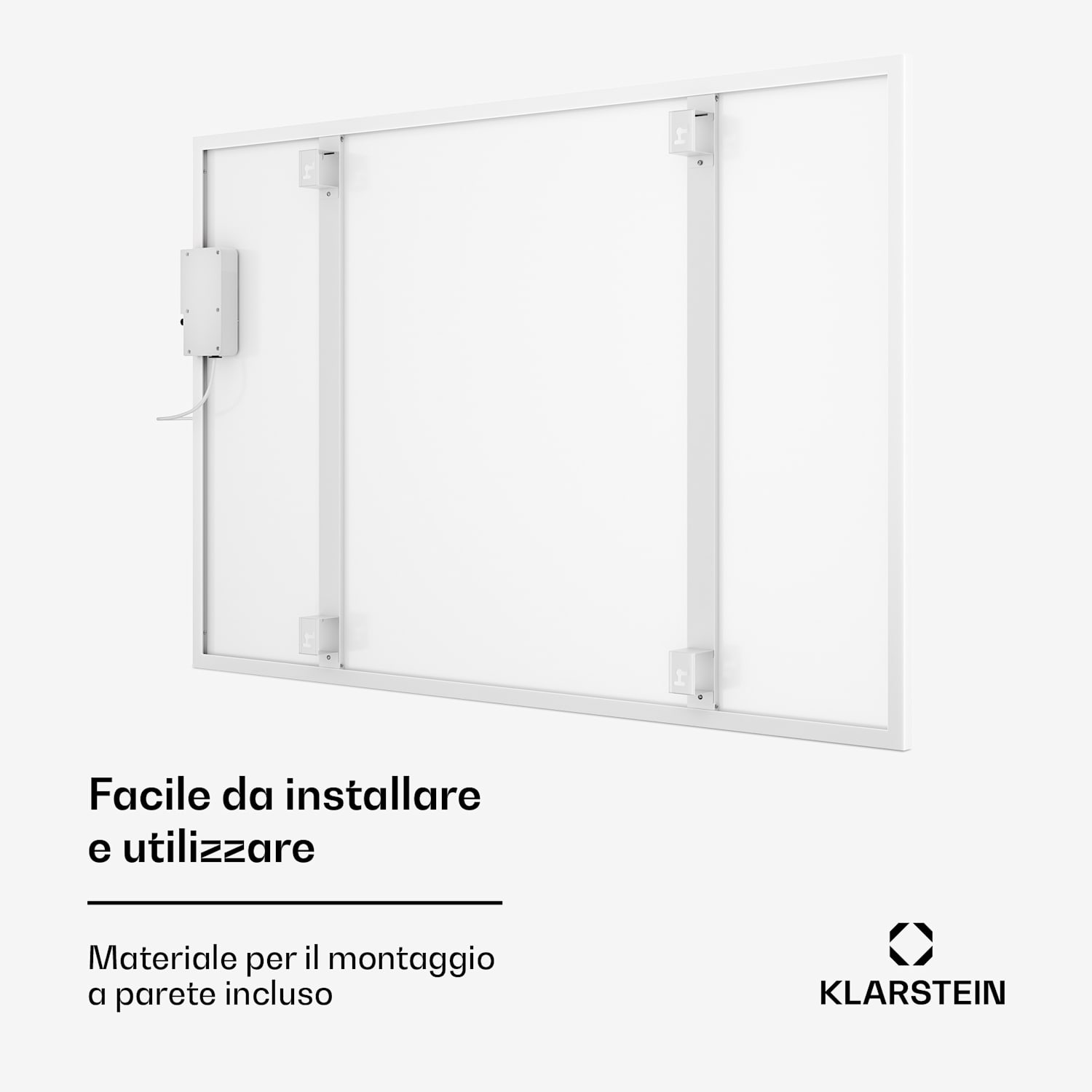 Wonderwall Smart - Pannello riscaldante a infrarossi, 80 x 120 cm, controllo con app, 960 W, timer settimanale, IP24 