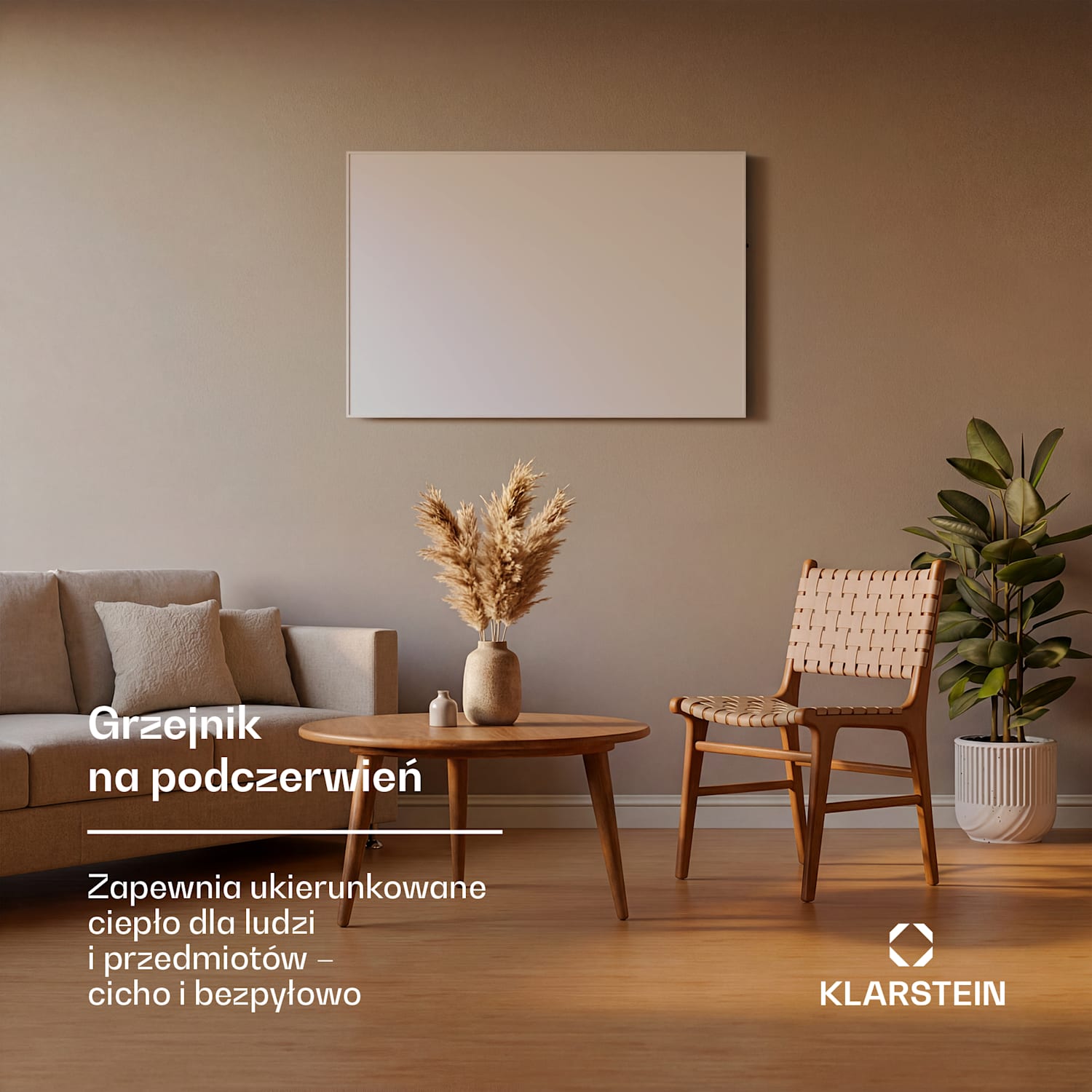 Wonderwall 960 Smart, panel grzewczy na podczerwień, 80 x 120 cm, 960 W, tygodniowy programator czasowy, IP24, biały 
