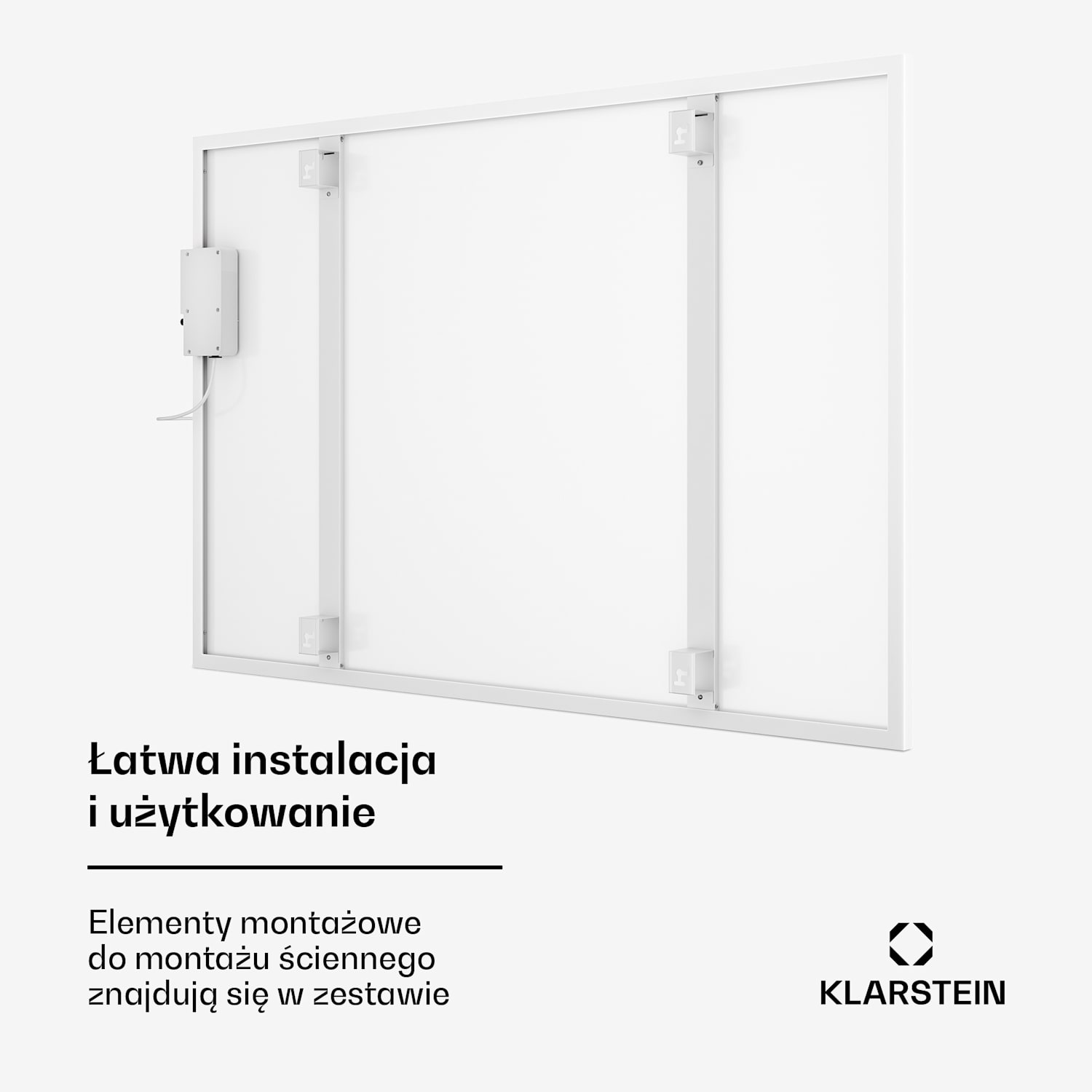 Wonderwall 960 Smart, panel grzewczy na podczerwień, 80 x 120 cm, 960 W, tygodniowy programator czasowy, IP24, biały 
