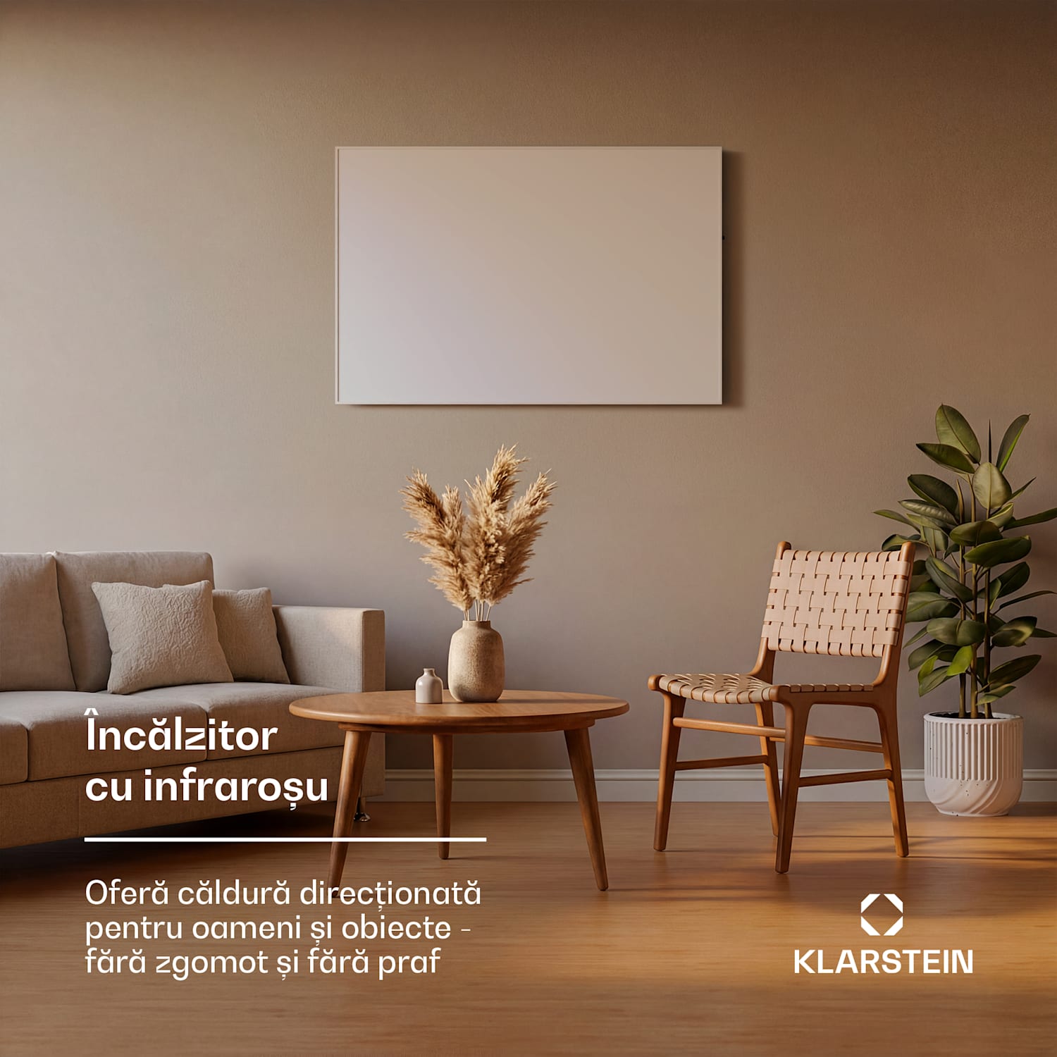 Wonderwall 960 Smart, încălzitor cu infraroșu, 80 x 120 cm, 960 W, cronometru săptămânal, IP24, alb 