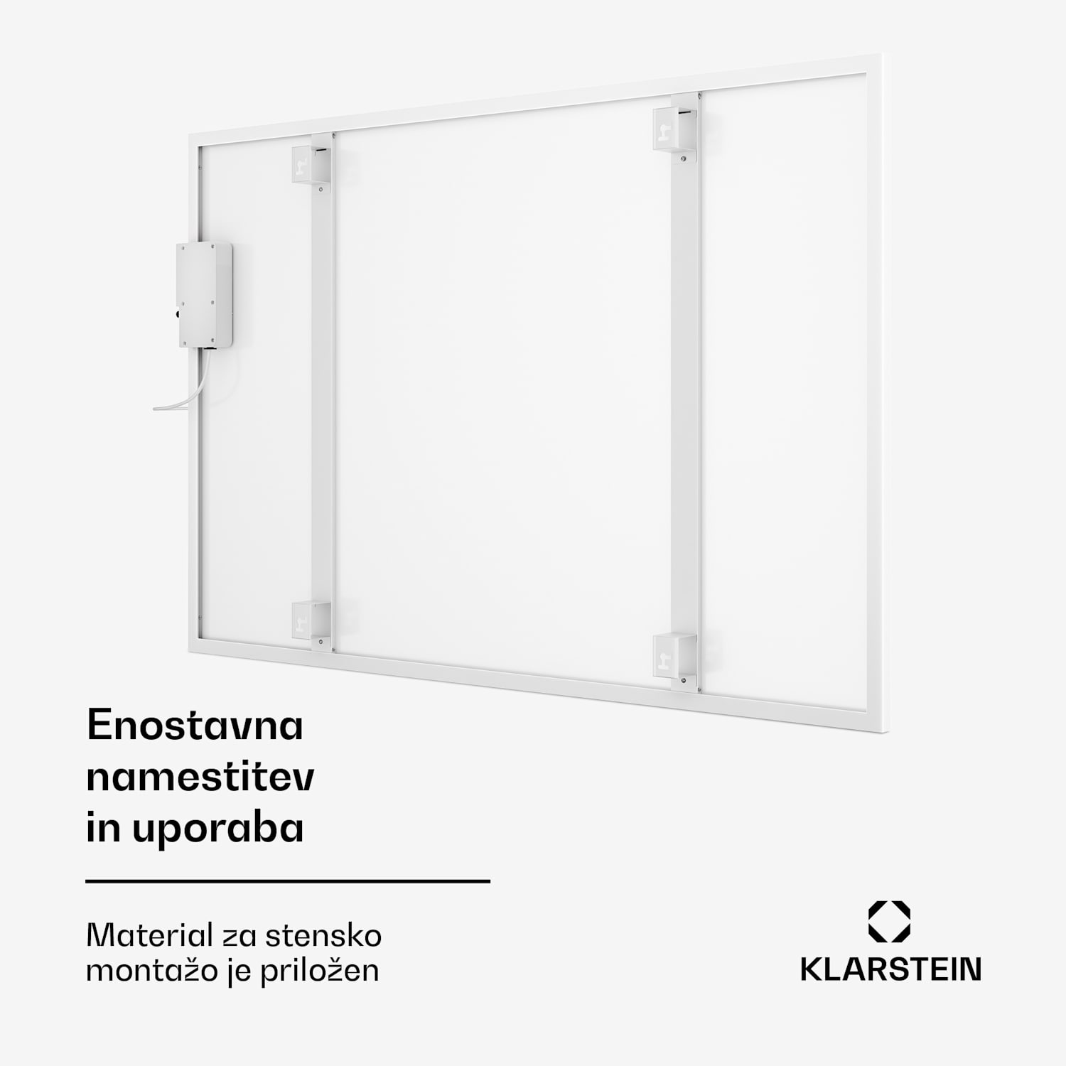 Wonderwall 960 Smart, infrardeči grelec, 80 x 120 cm, 960 W, tedenski časovnik, IP24, bel 120 x 80 cm | 960 W | Ano