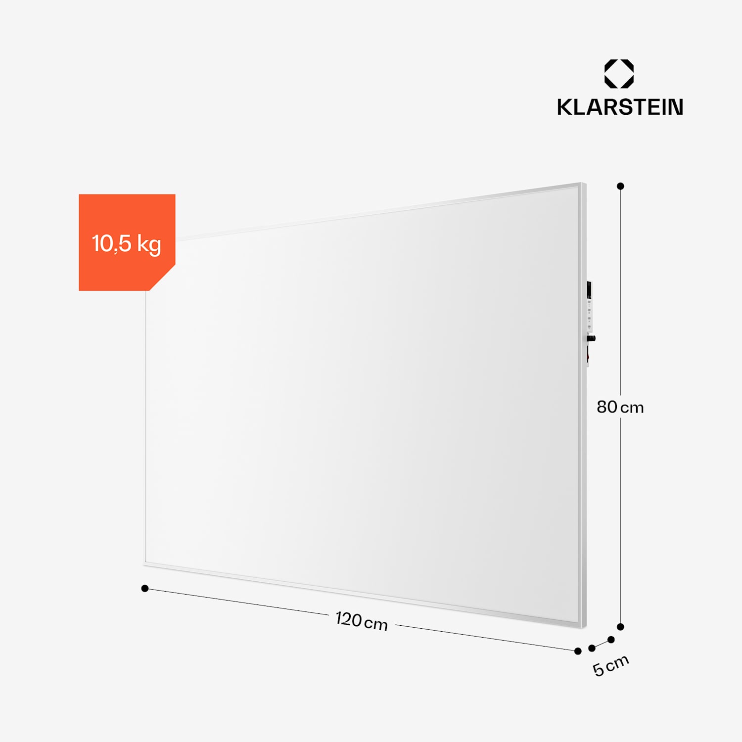 Wonderwall 960 Smart Panel calefactor infrarrojo 80x120cm 960W Temporizador semanal Blanco 