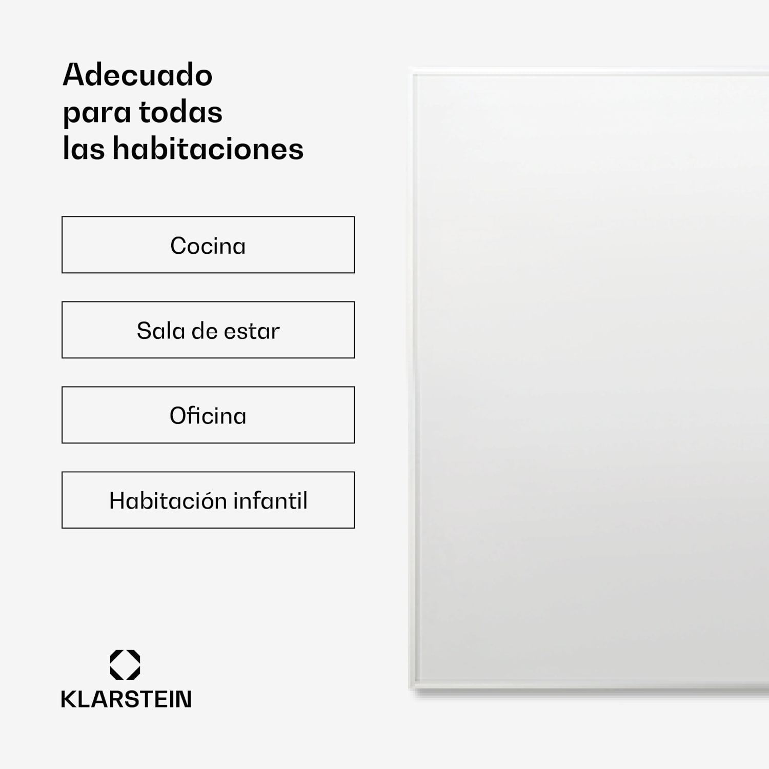 Wonderwall 1200 Smart Panel calefactor infrarrojo 100x120cm 1200W Temporizador semanal Blanco 