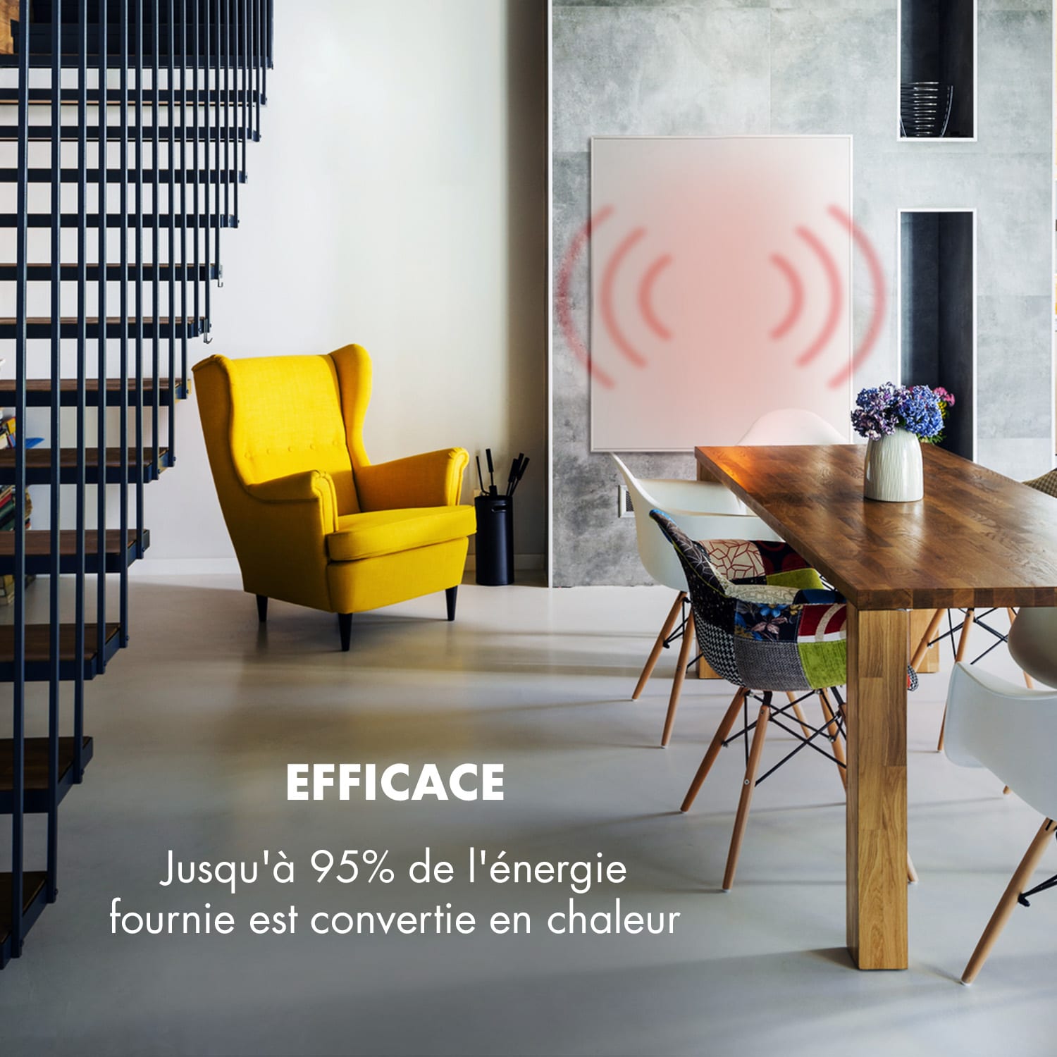 Wonderwall Smart infrarood verwarming 100x120cm app bediening 1200W weektimer IP24 115 x 95 cm | 1200 W