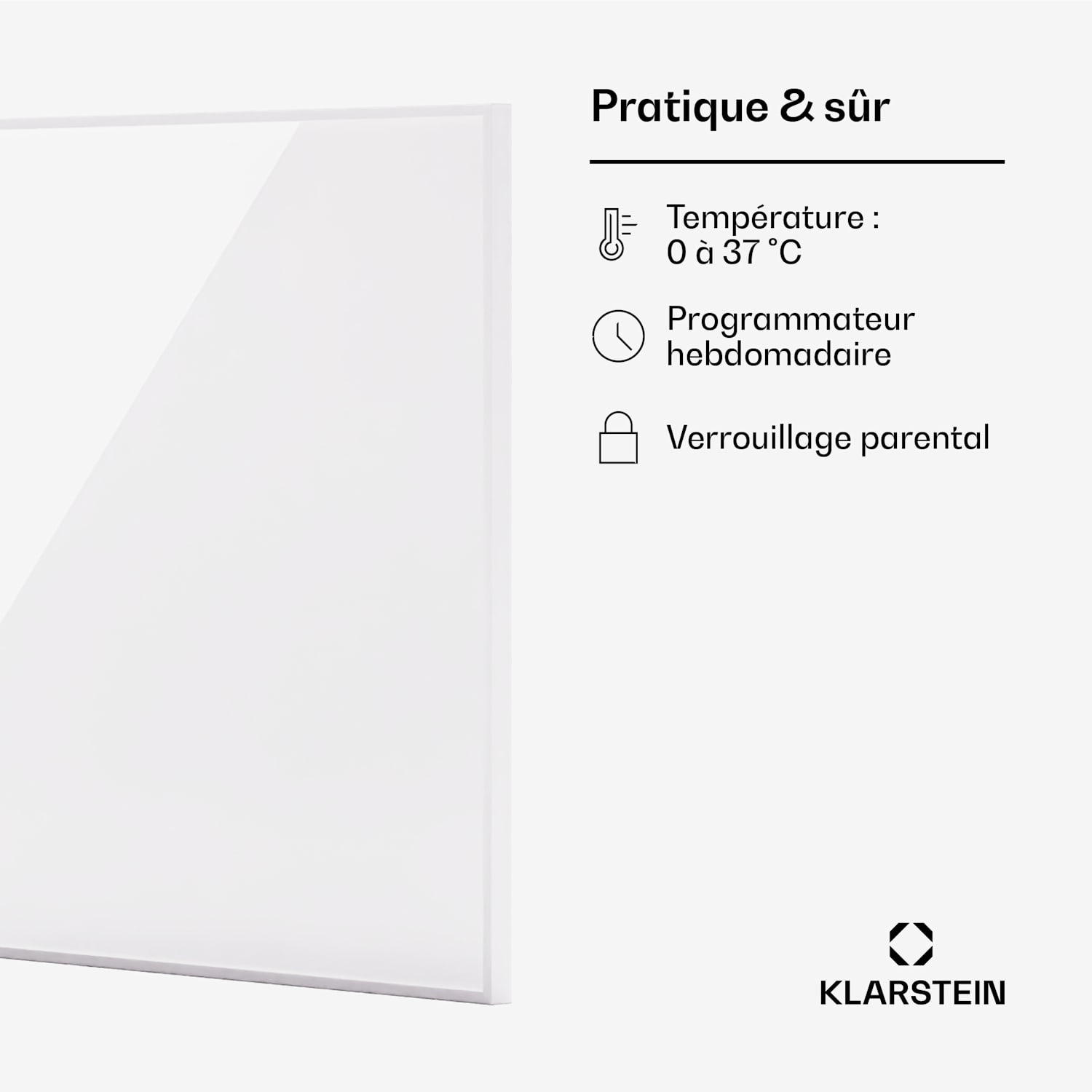 Wonderwall Smart infrarood verwarming 100x120cm app bediening 1200W weektimer IP24 