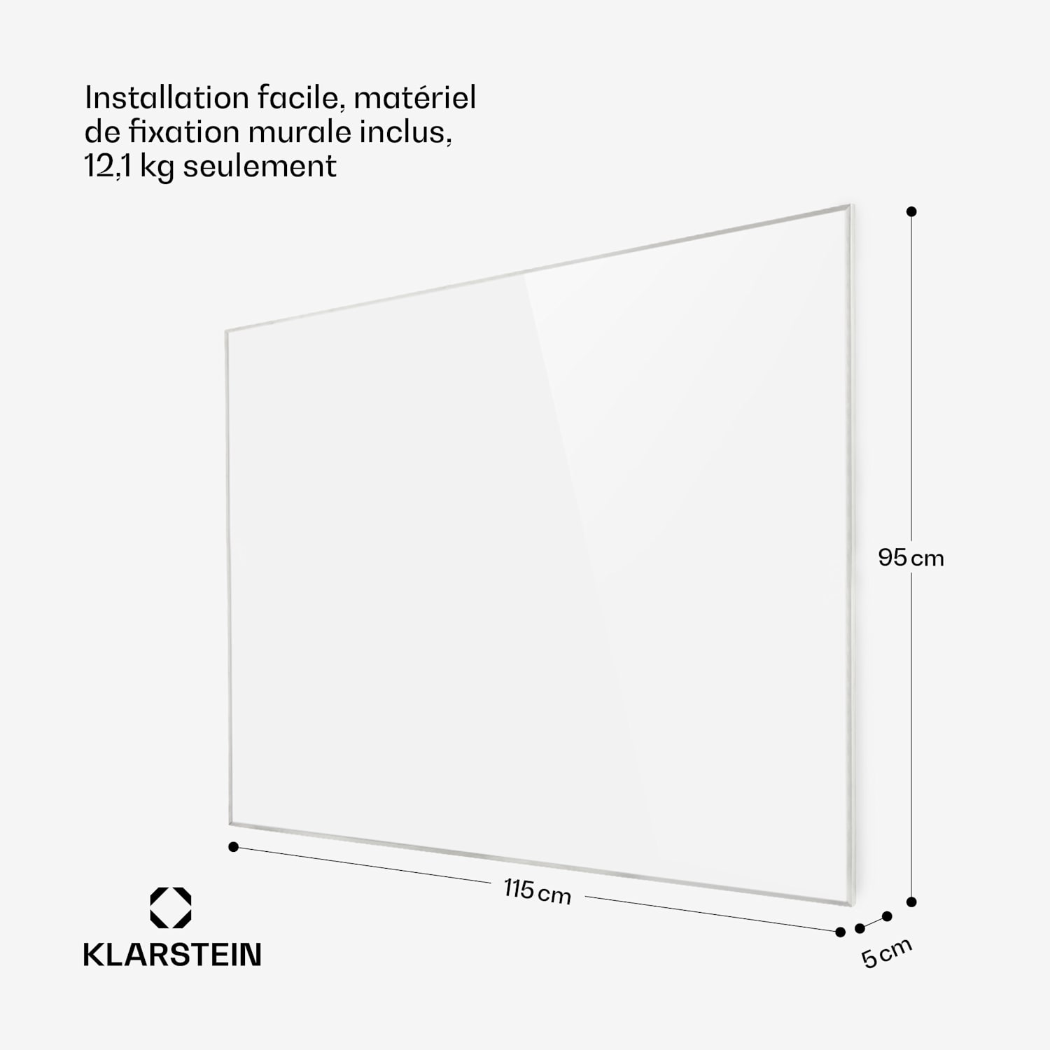 Wonderwall Smart infrarood verwarming 100x120cm app bediening 1200W weektimer IP24 