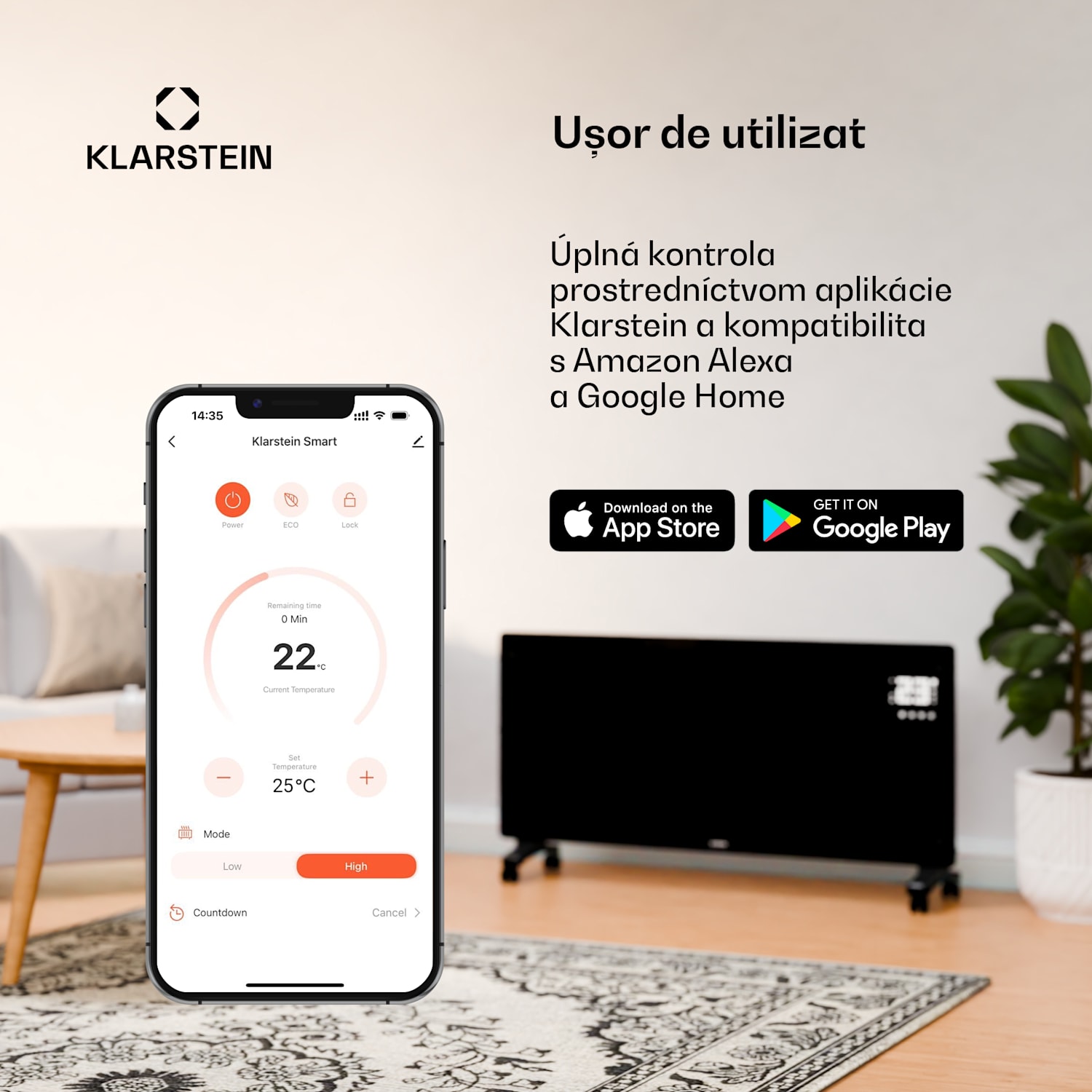 Wonderwall 1200 Smart, încălzitor pe infraroșu, 115 x 95 cm, 1200 W, săptămânal, alb 