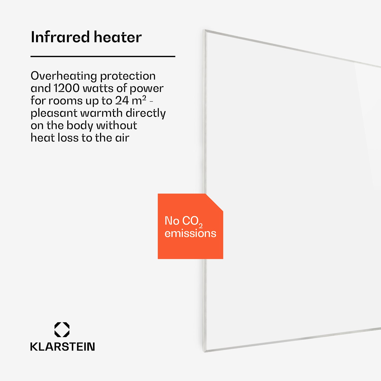 Wonderwall Smart infrapunalämmitin 100x120 cm sovelluksella ohjaus 1200 W viikkoajastin IP24 115 x 95 cm | 1200 W