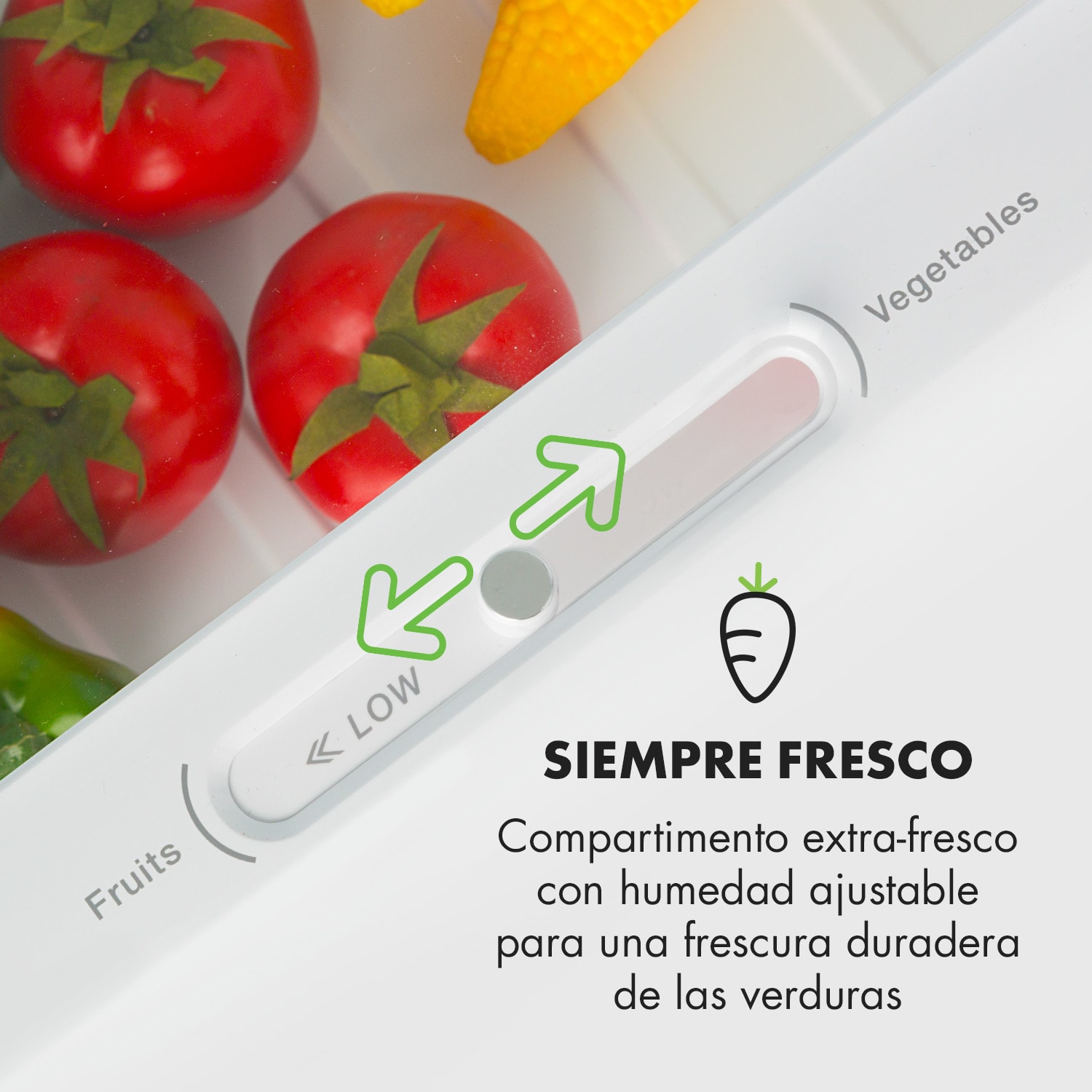 Height Cool XXL Nevera/congelador 330 L/95 L A+ LED Touch Acero inoxidable 