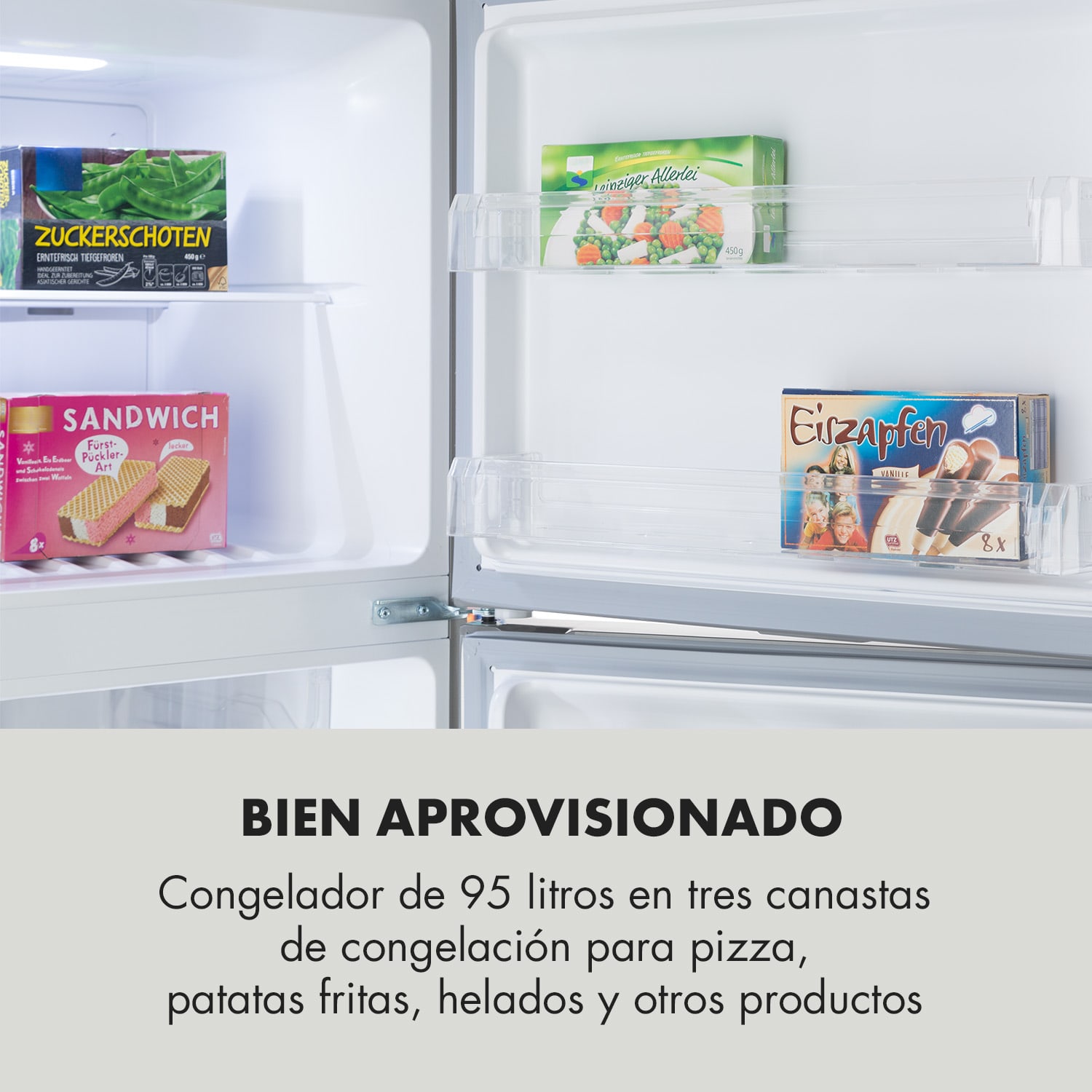 Height Cool XXL Nevera/congelador 330 L/95 L A+ LED Touch Acero inoxidable 