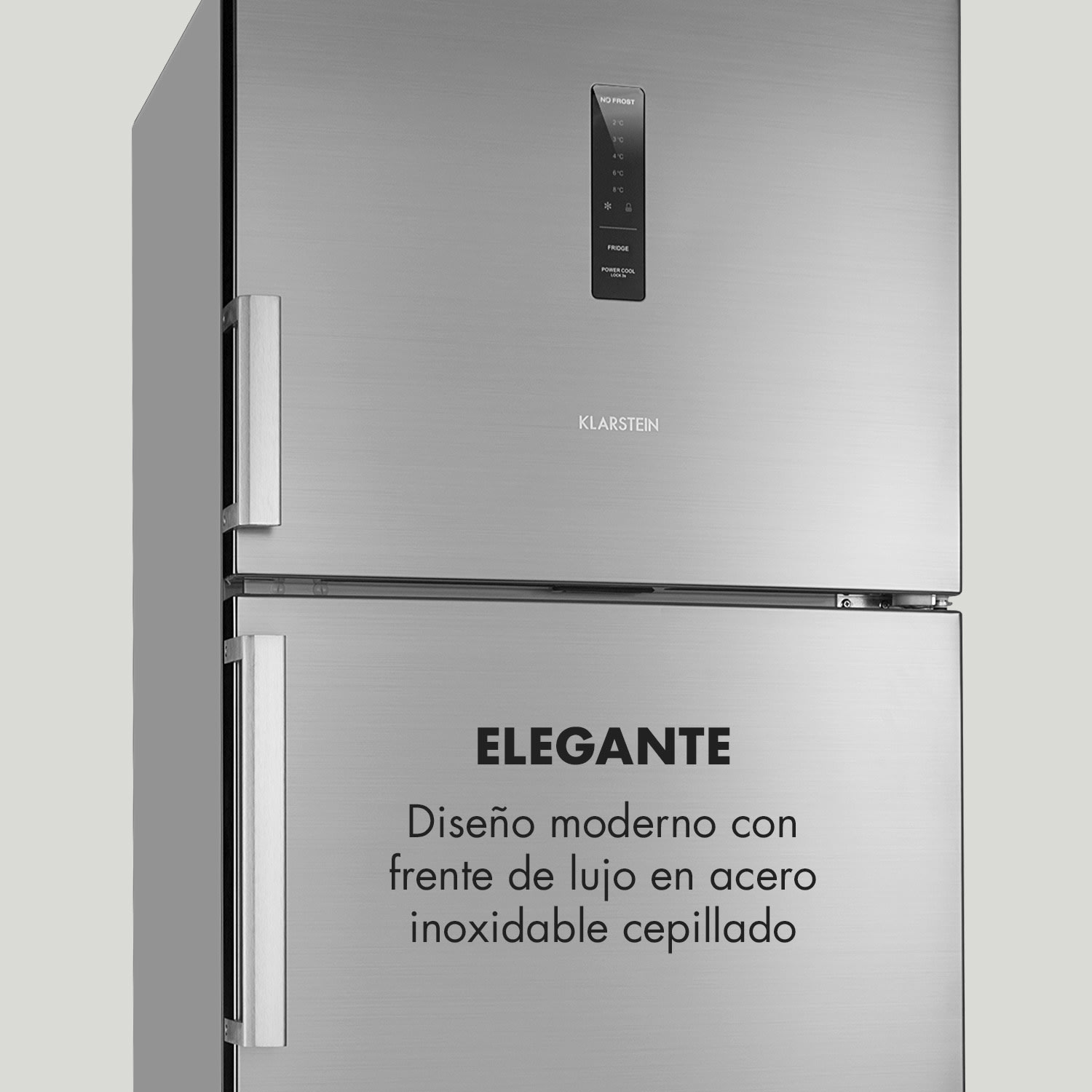 Height Cool XXL Nevera/congelador 330 L/95 L A+ LED Touch Acero inoxidable 
