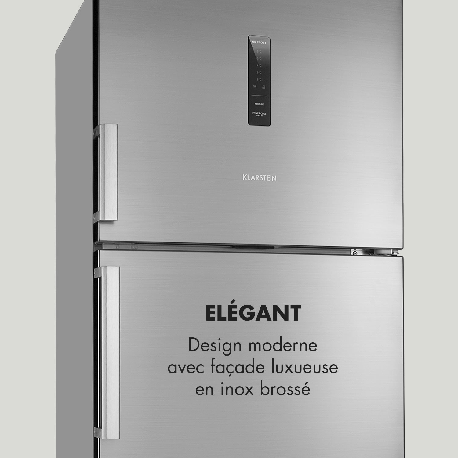 Height Cool XXL koel-/vrieskast 330L/95L A+ led touch edelstaal 