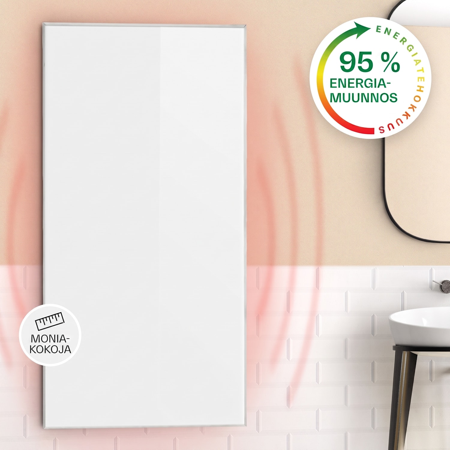 Wonderwall 72 infrapunalämmitin 60 x 120 cm 720 W viikkoajastin IP24 60 x 120 cm | 720 W | Ei