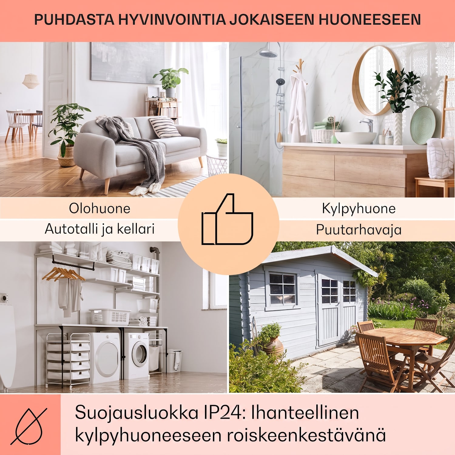 Wonderwall 72 infrapunalämmitin 60 x 120 cm 720 W viikkoajastin IP24 60 x 120 cm | 720 W | Ei
