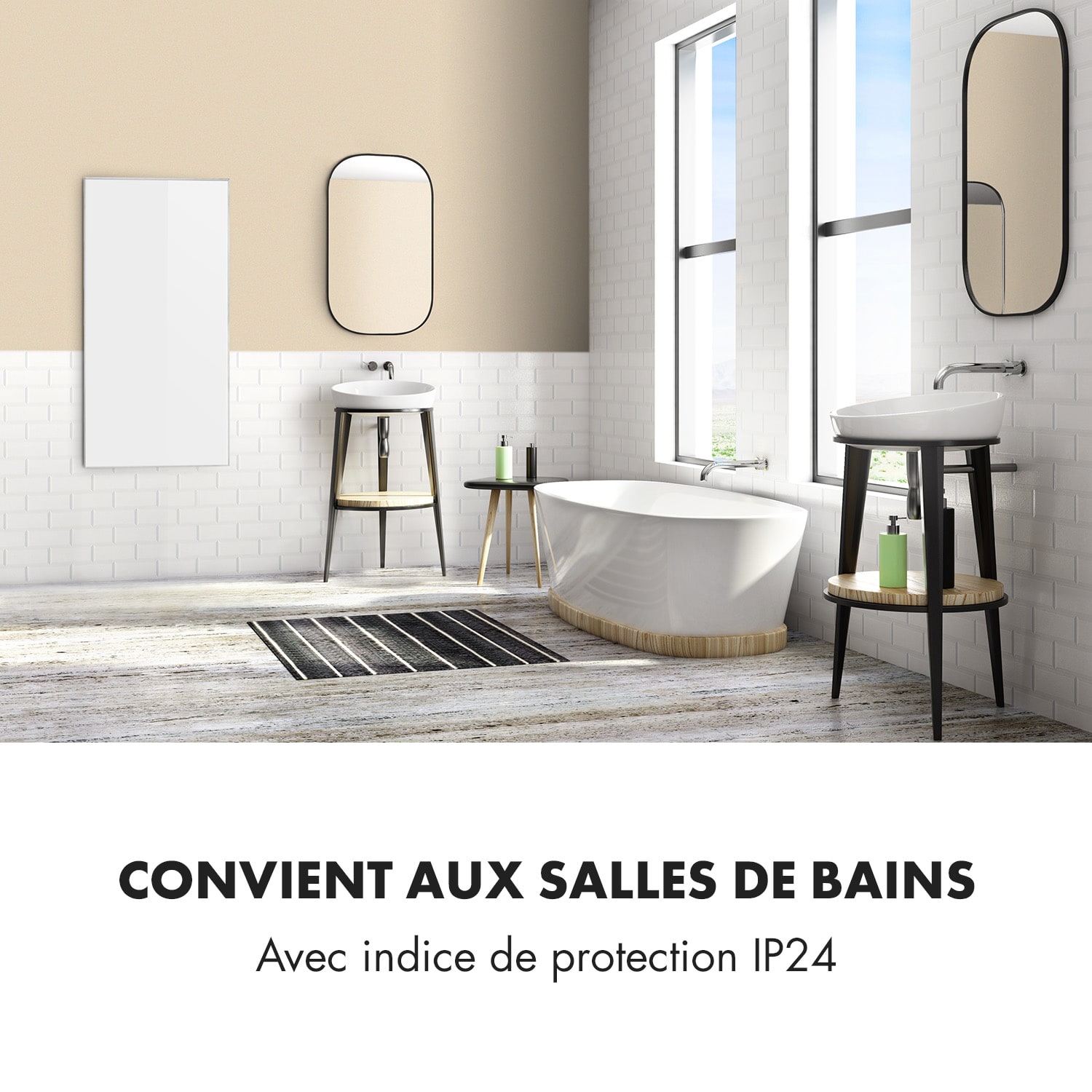 Wonderwall 72 infraroodverwarming 60x120cm 720W weektimer IP24 60 x 120 cm | 720 W | Nee