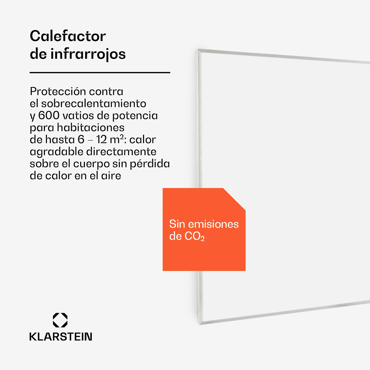 Calentador infrarrojo Wonderwall 60 60x100cm 600W Temporizador semanal IP24 100 x 60 cm | 600 W | No