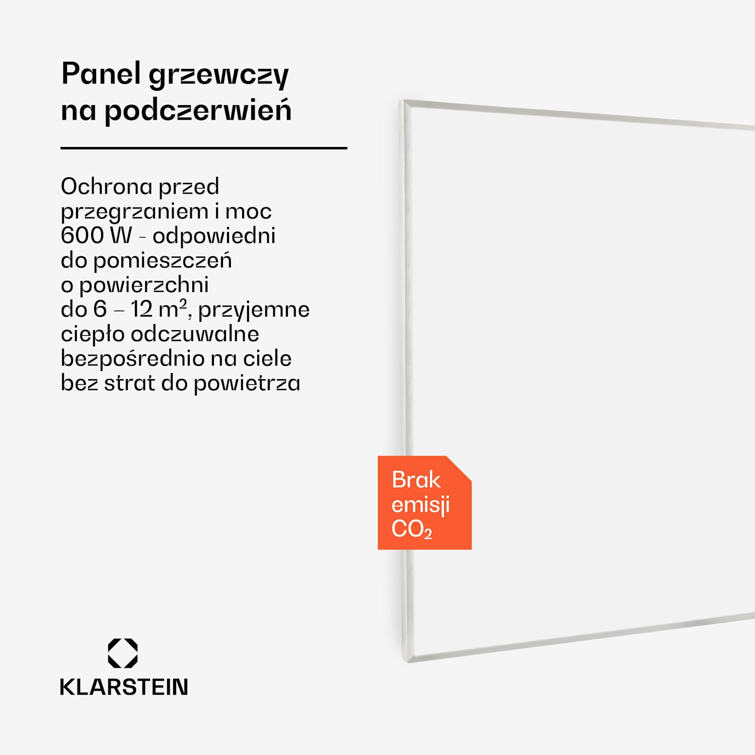 Wonderwall 60, panel grzewczy na podczerwień, grzejnik, 60 x 100 cm, 600 W, programator czasowy, IP24 