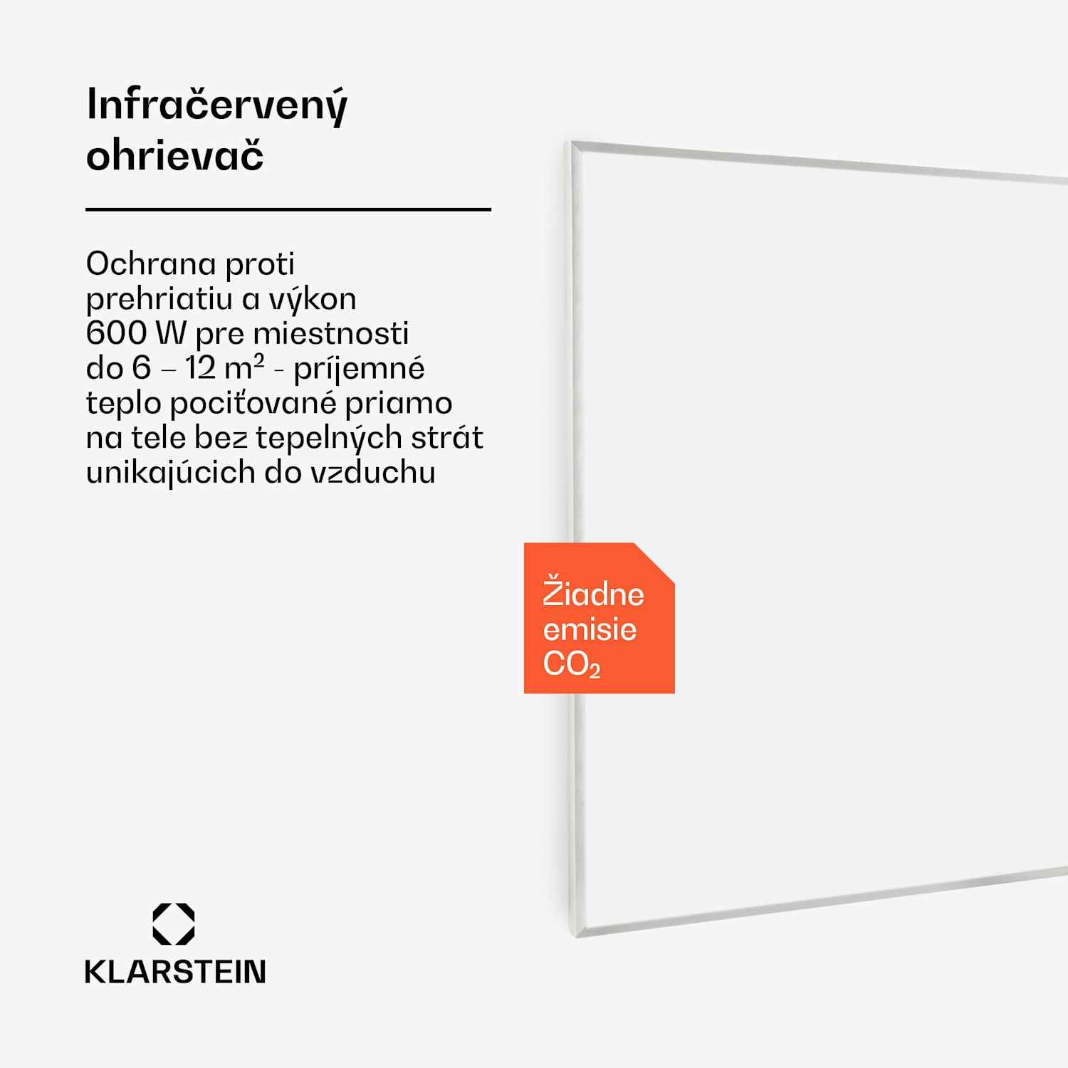 Wonderwall 60, infračervený ohrievač, 60 x 100cm, 600 W, týždenný časovač, IP24 100 x 60 cm | 600 W | Nie