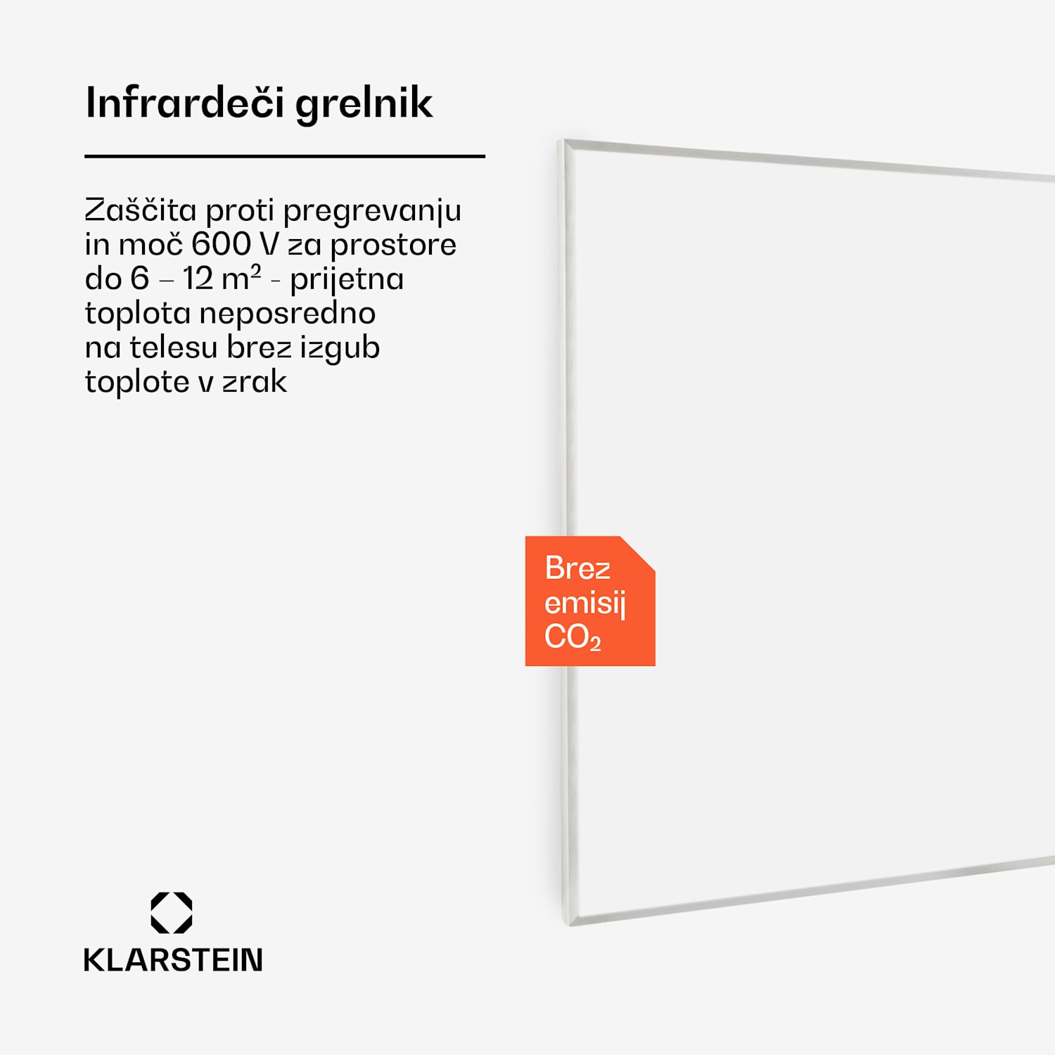 Wonderwall 60, Infrardeči grelnik, 60x100cm, 600W, Tedenski časovnik, IP24 100 x 60 cm | 600 W | Ne