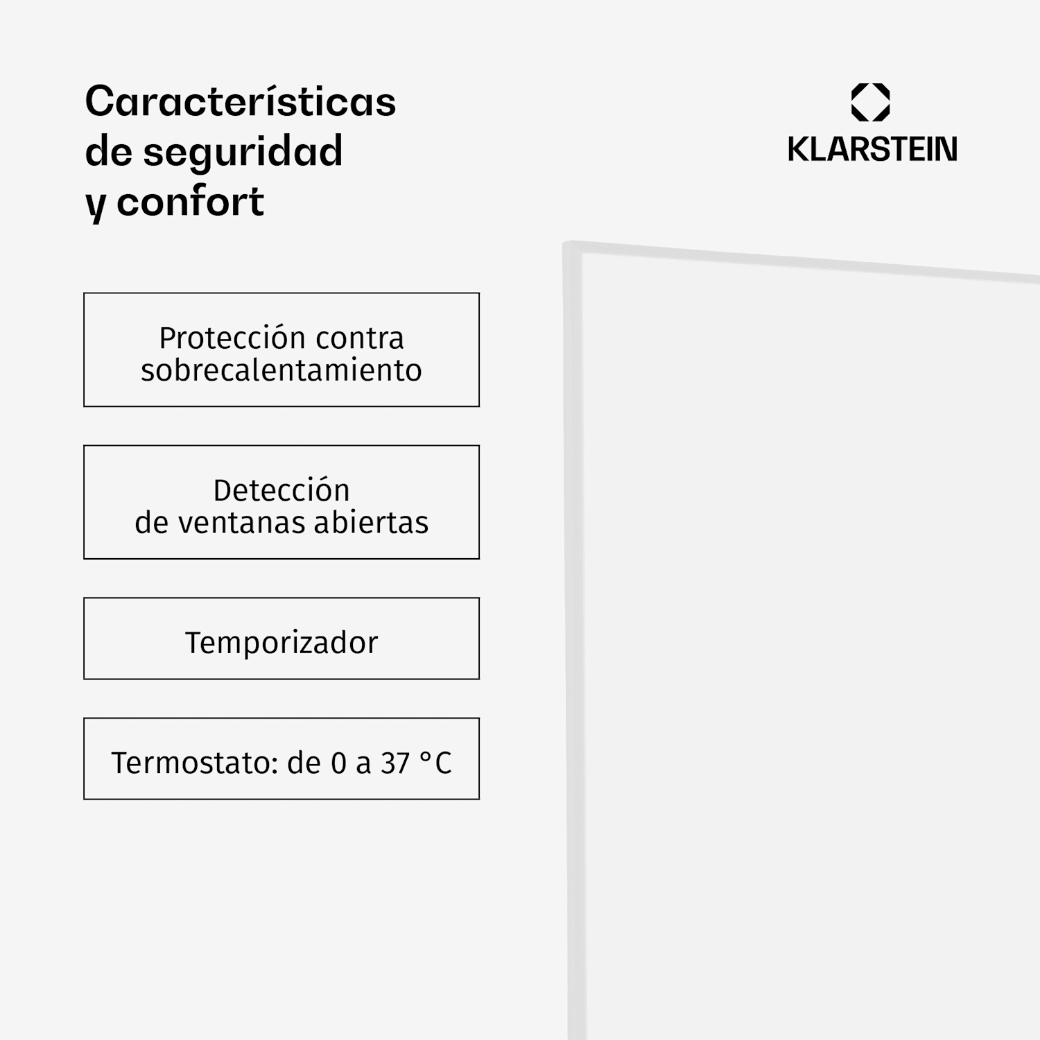 Calentador infrarrojo Wonderwall 45 50x90cm 450W Temporizador semanal IP24 50 x 90 cm | 450 W