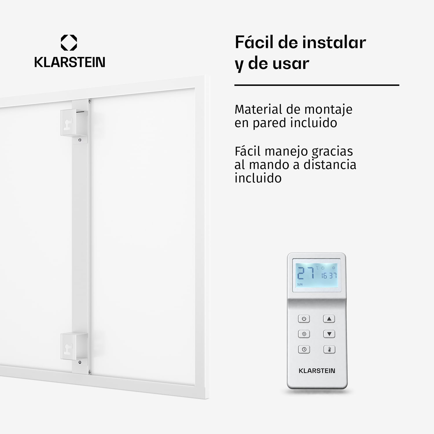 Calentador infrarrojo Wonderwall 45 50x90cm 450W Temporizador semanal IP24 50 x 90 cm | 450 W