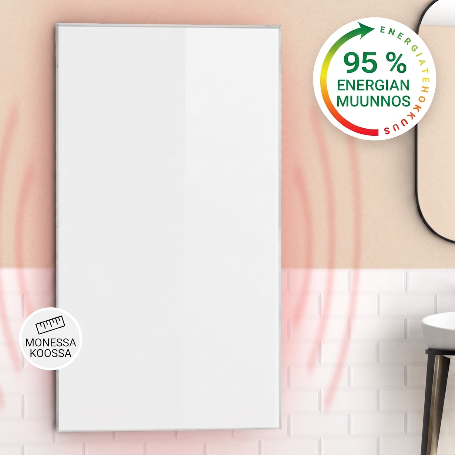 Wonderwall 45 infrapunalämmitin 50 x 90 cm 450 W viikkoajastin IP24 50 x 90 cm | 450 W