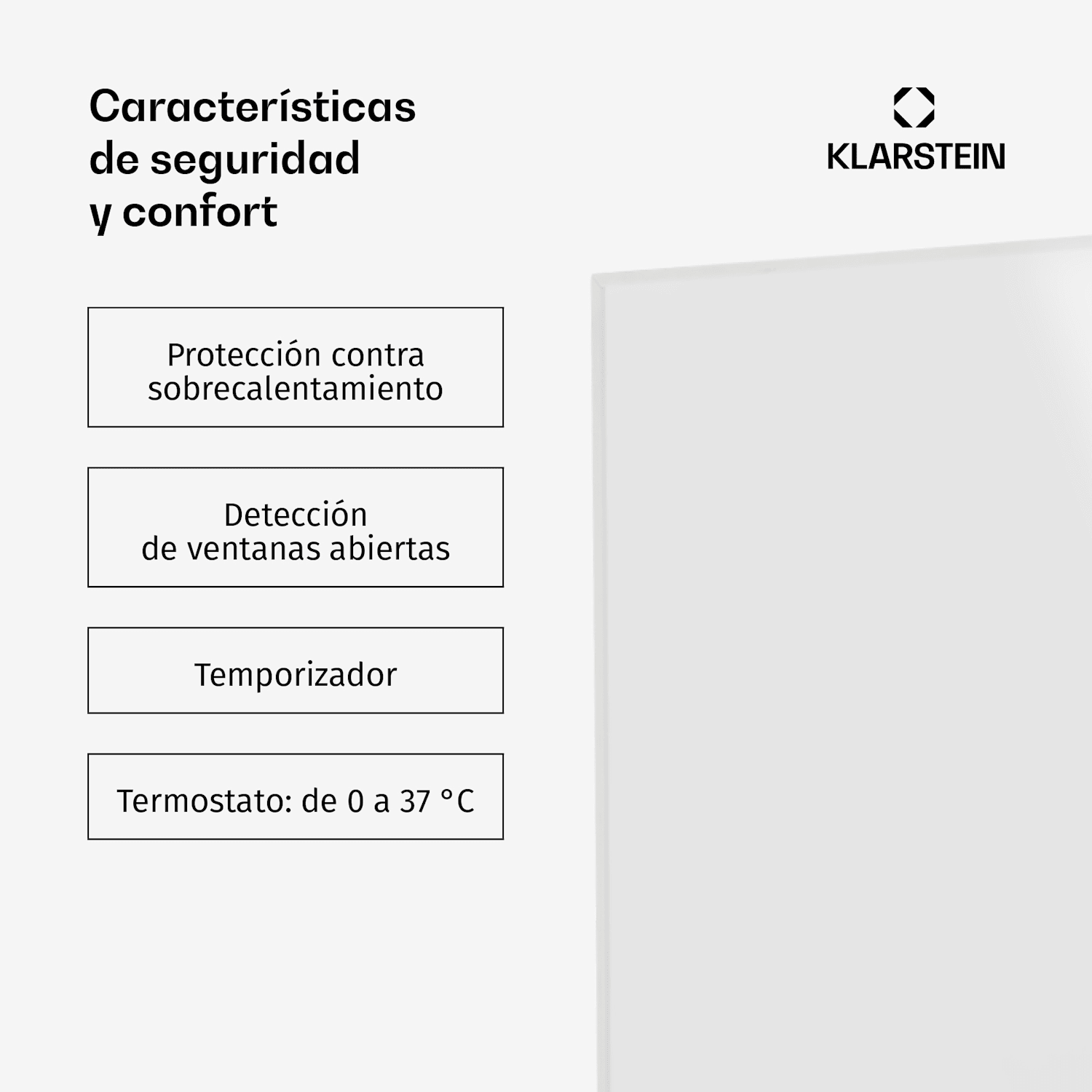 Calentador infrarrojo Wonderwall 60 60cm 360W Temporizador semanal IP24 60 x 60 cm | 360 W | No
