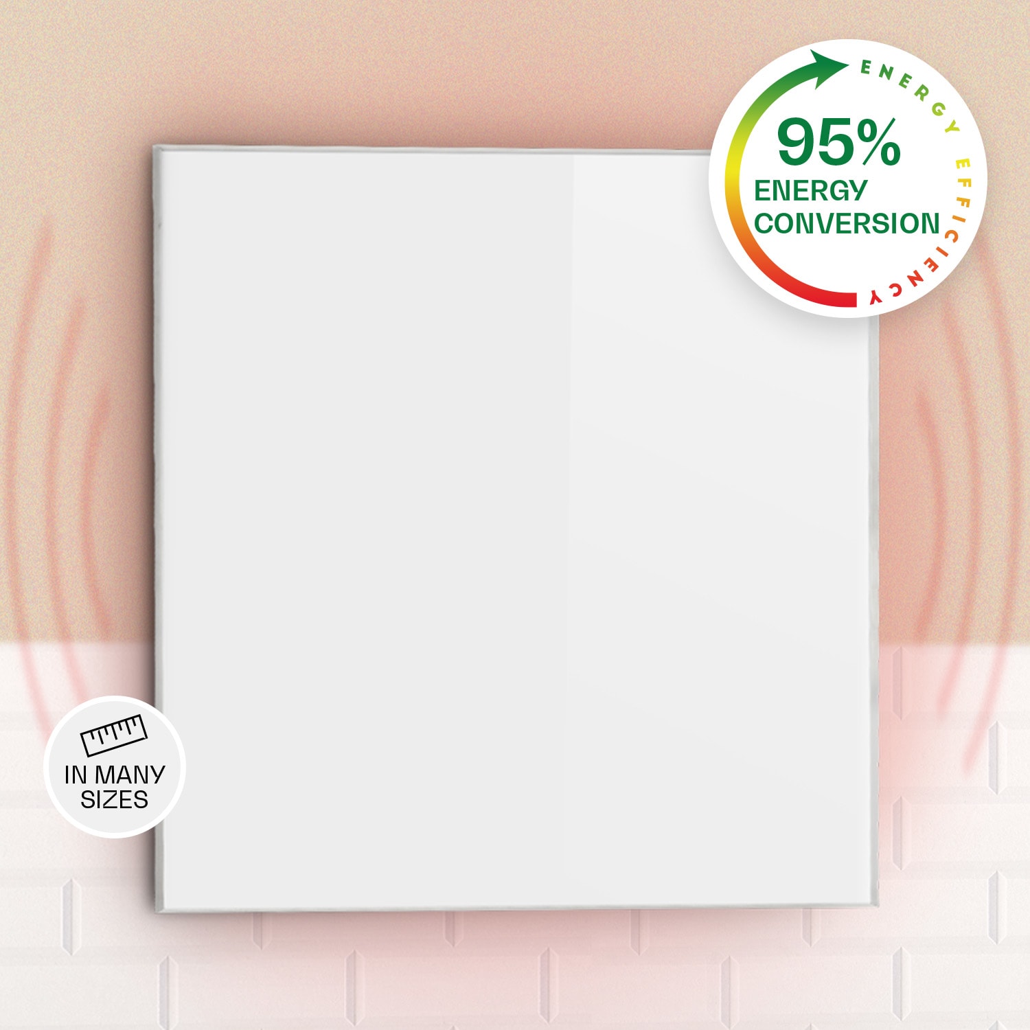 Wonderwall 36, Infravörös hősugárzó, 60 x 60 cm, 360 W, heti időzítő, IP24 60 x 60 cm | 360 W | Nem