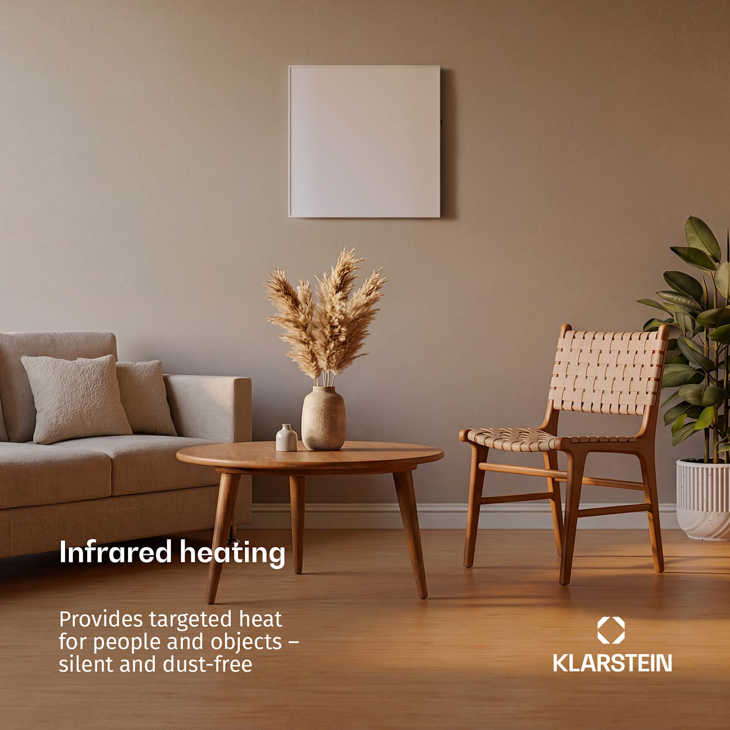 Wonderwall 36 infraroodverwarming 60x60 cm 360W weektimer IP24 60 x 60 cm | 360 W | Nee