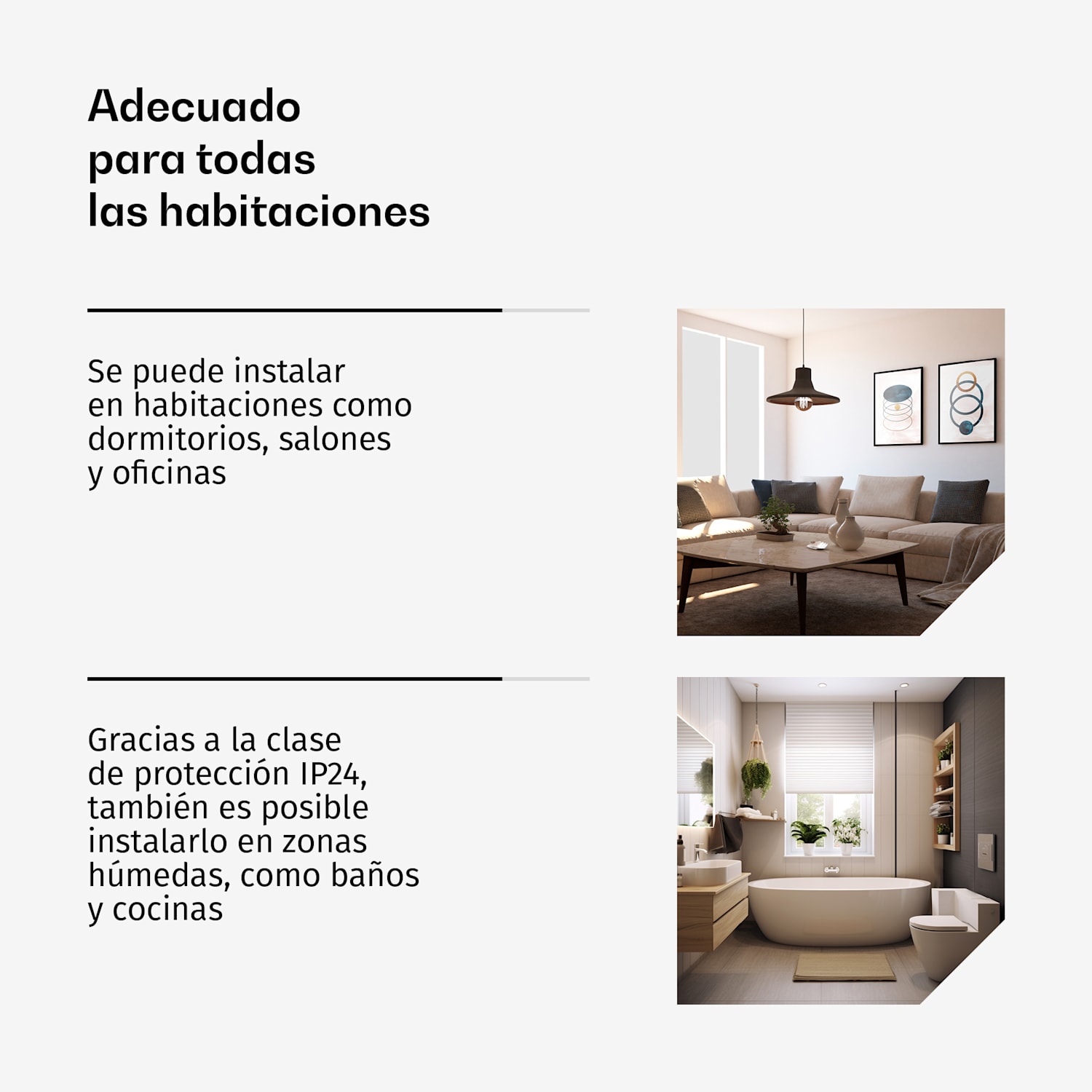 Calentador infrarrojo Wonderwall 30 30x100cm 300W Temporizador semanal IP24 