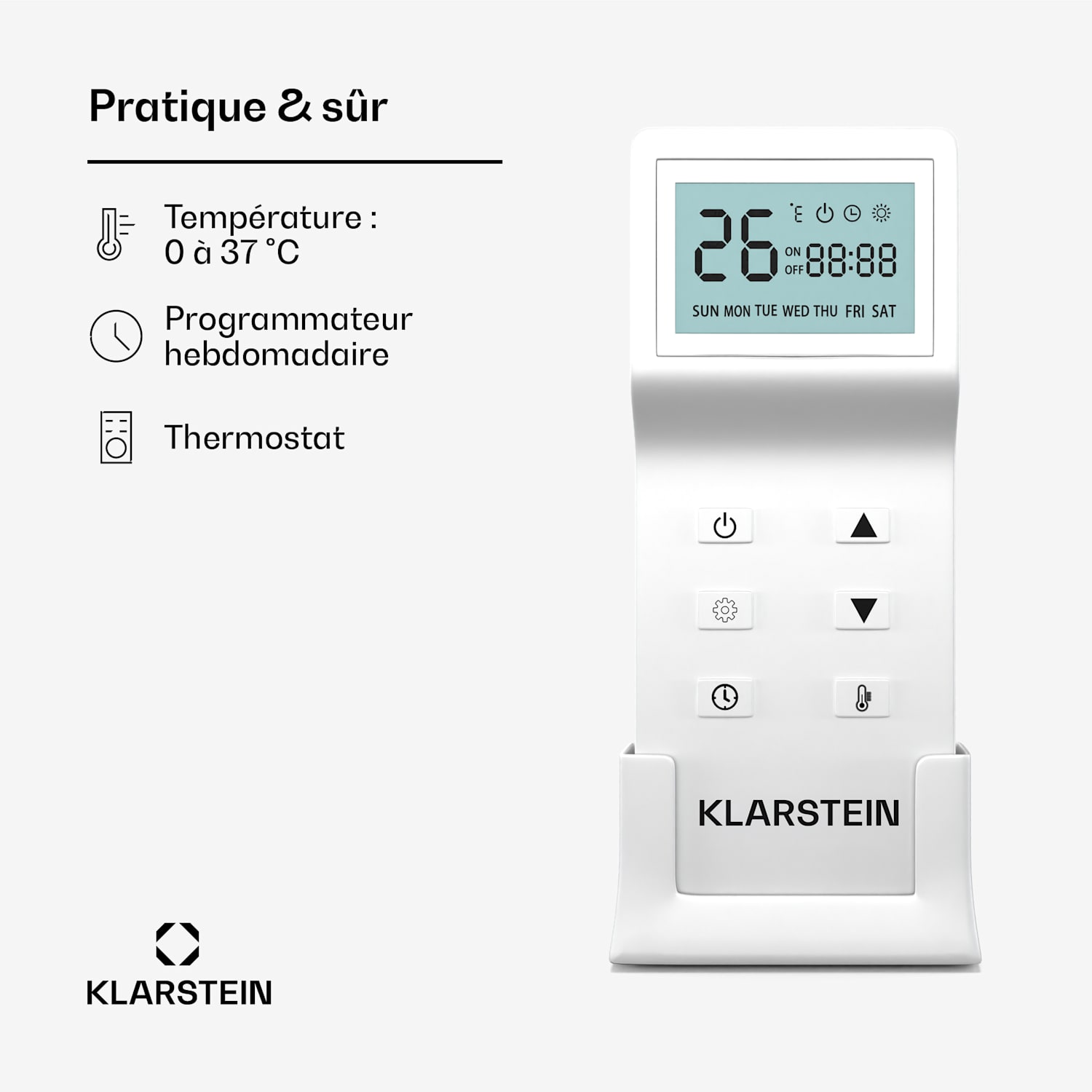 Wonderwall 120 radiateur infrarouge 120x100 cm 1200 W minuterie IP24 1200 W