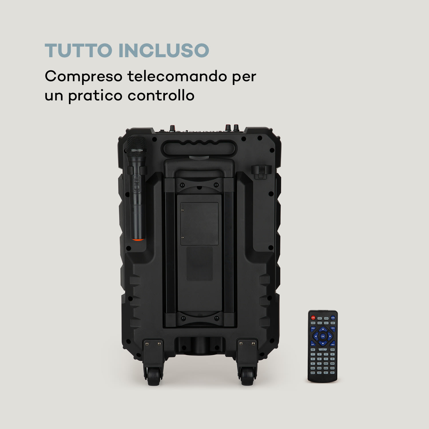 CenterStage 8 Cassa-Karaoke Mobile, 40 W, Display 14,1", Radiomicrofono 