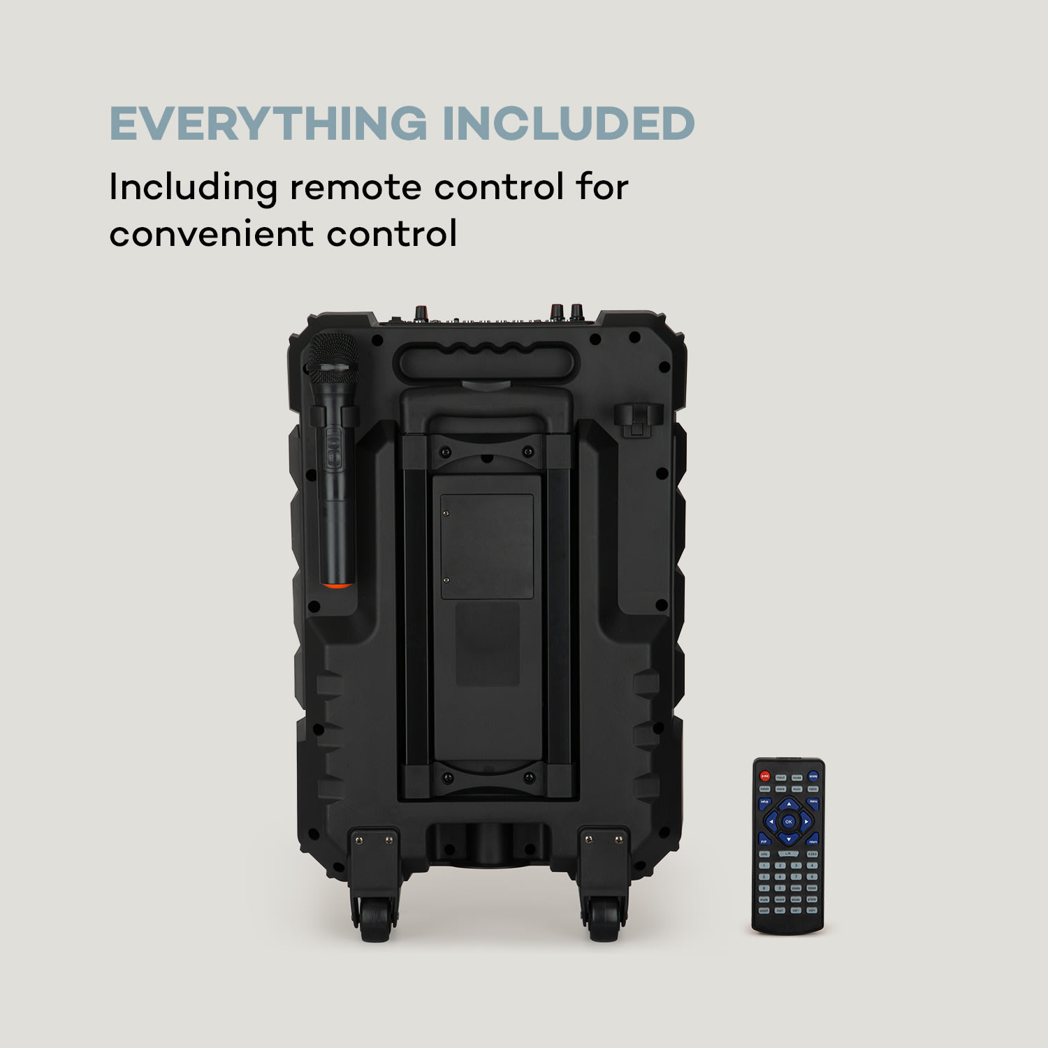 CenterStage 8 Coluna Karaoke Portátil, 30 W, Display 14,1", Microfone Rádio 