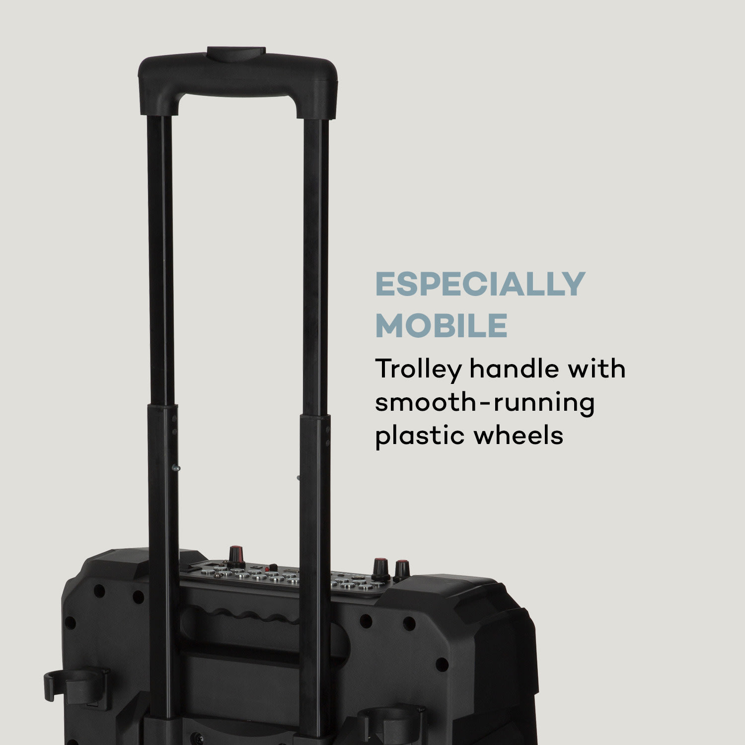 Centerstage 8, hordozható karaoke hangfal, 40 W, 14.1"-es kijelző, vezeték nélküli mikrofon 