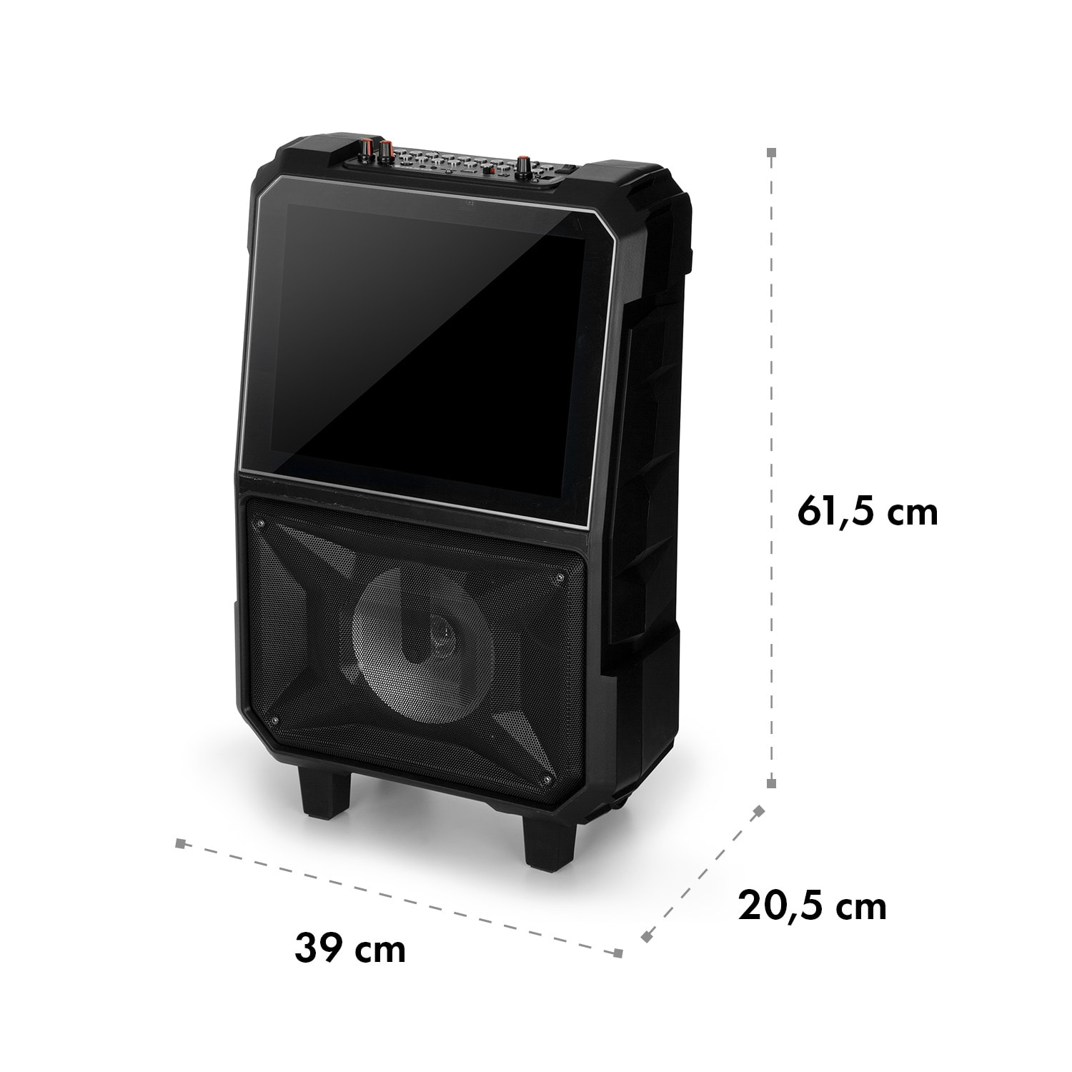 CenterStage 8 Coluna Karaoke Portátil, 30 W, Display 14,1", Microfone Rádio 