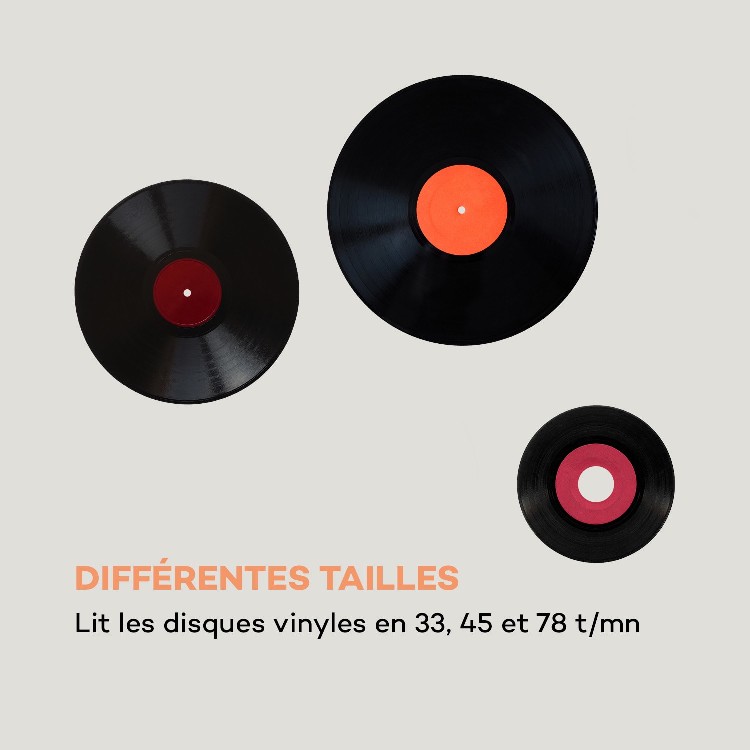 Billy Bob platine vinyle avec enceinte stéréo BT Bluetooth argent Argent