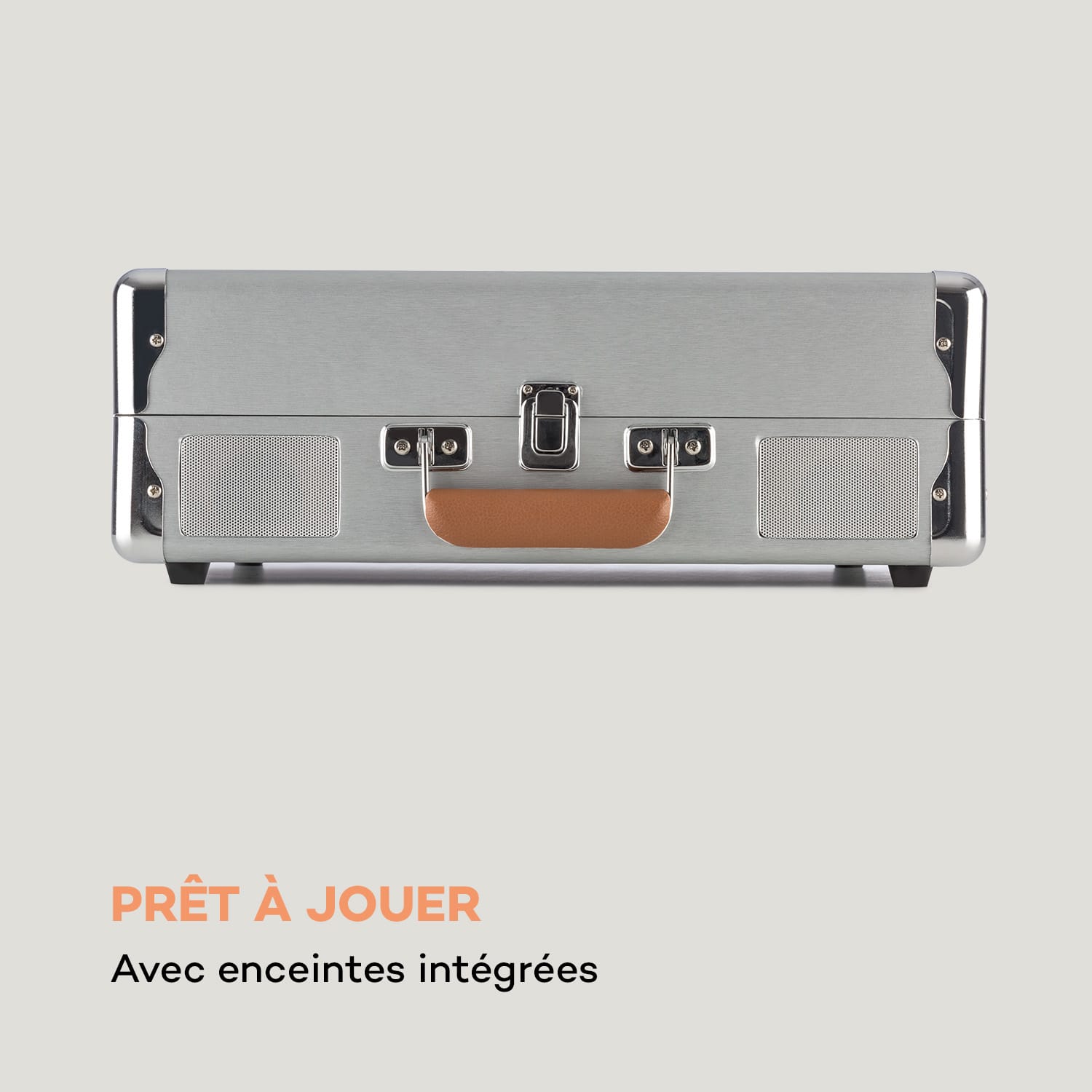 Billy Bob platine vinyle avec enceinte stéréo BT Bluetooth argent Argent