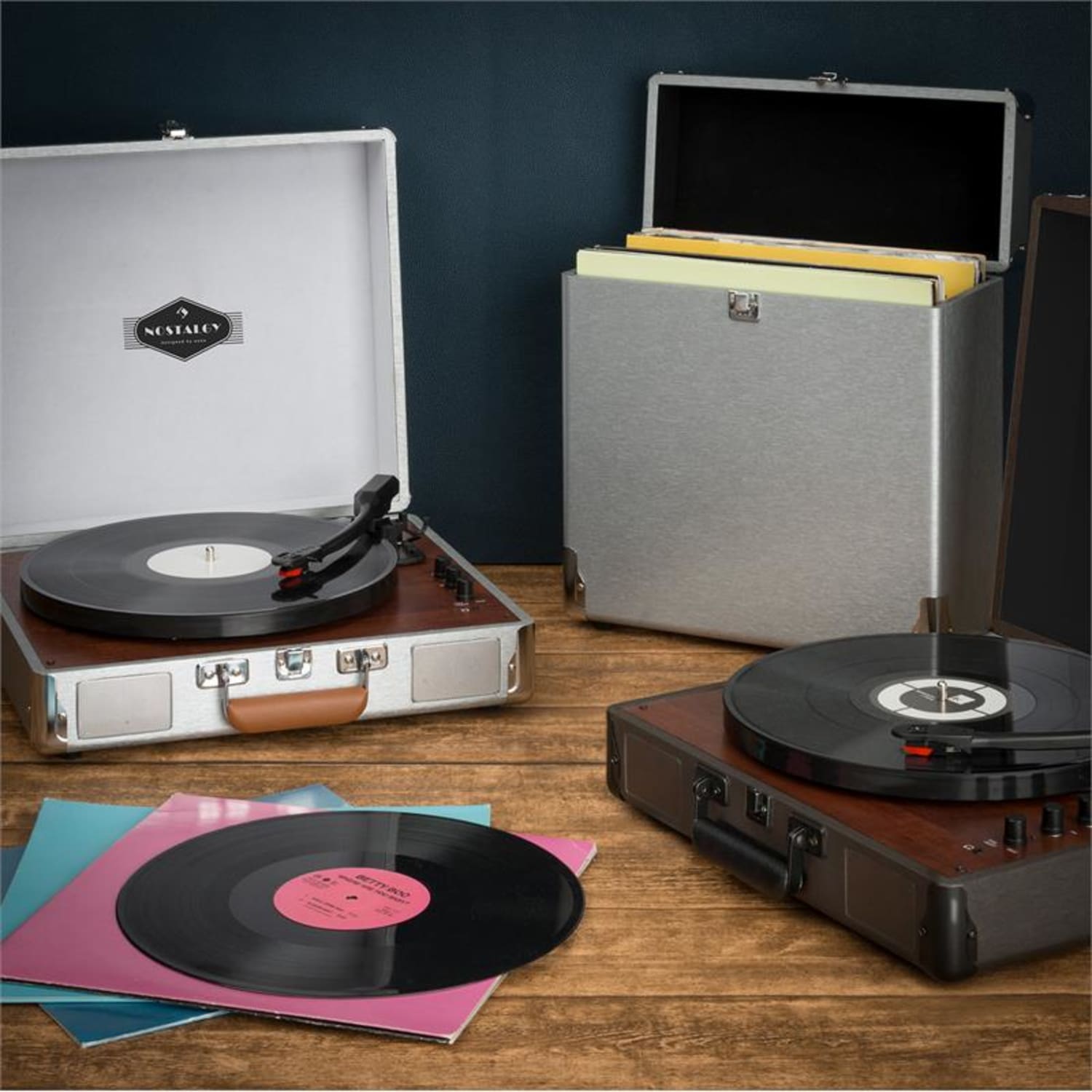 Billy Bob Tocadiscos con BT Altavoz estéreo Bluetooth negro Negro