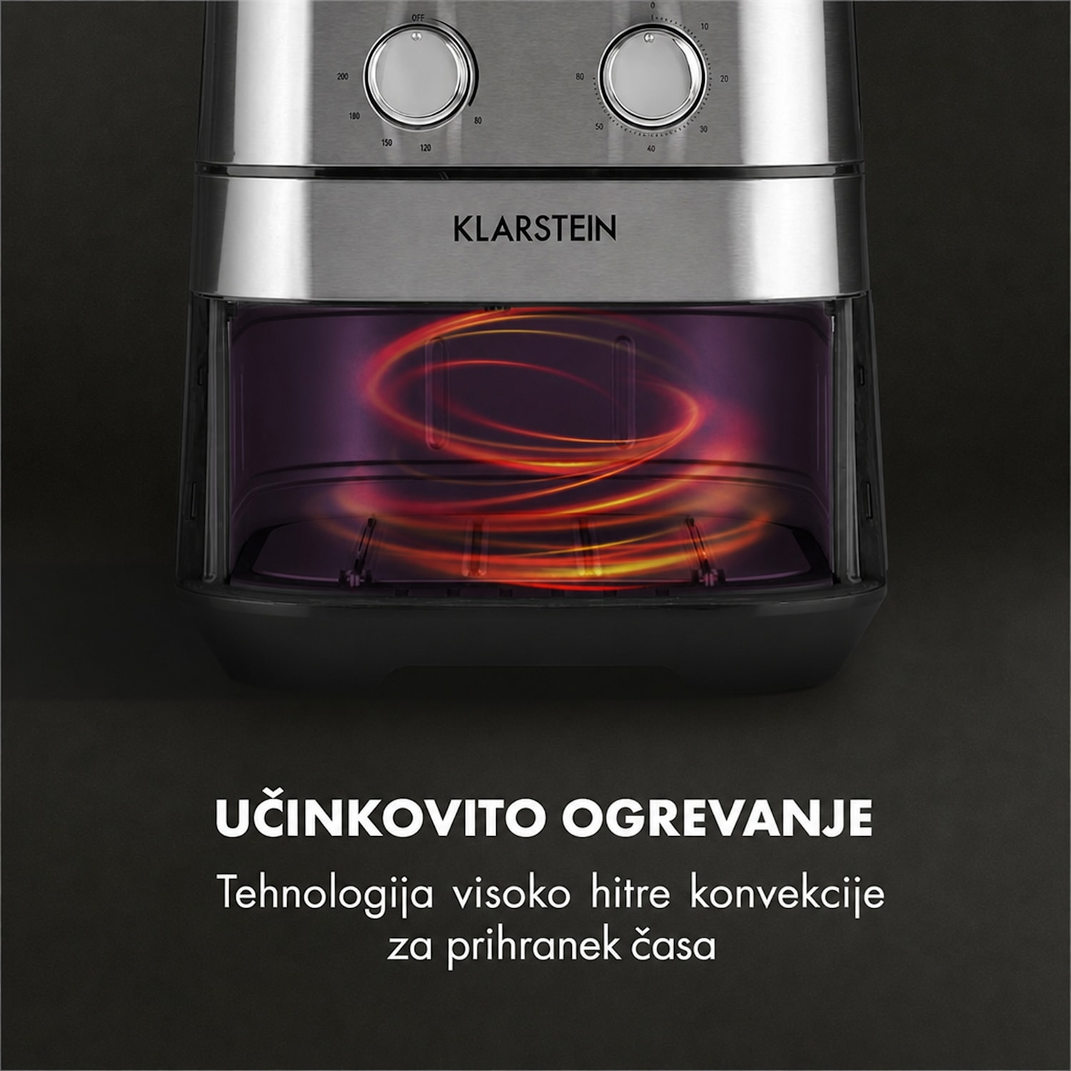 AeroVital, cvrtnik z vročim zrakom, 1700 W, 5 l, časovnik, nerjaveče jeklo, srebrna 