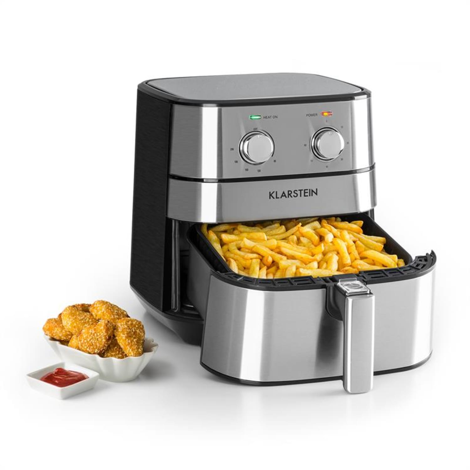 Klarstein AeroVital Cube Chef – Gabbia Per Bistecche In Acciaio Inox, Accessorio Per Friggitrice Ad Aria Con Rotazione 360°