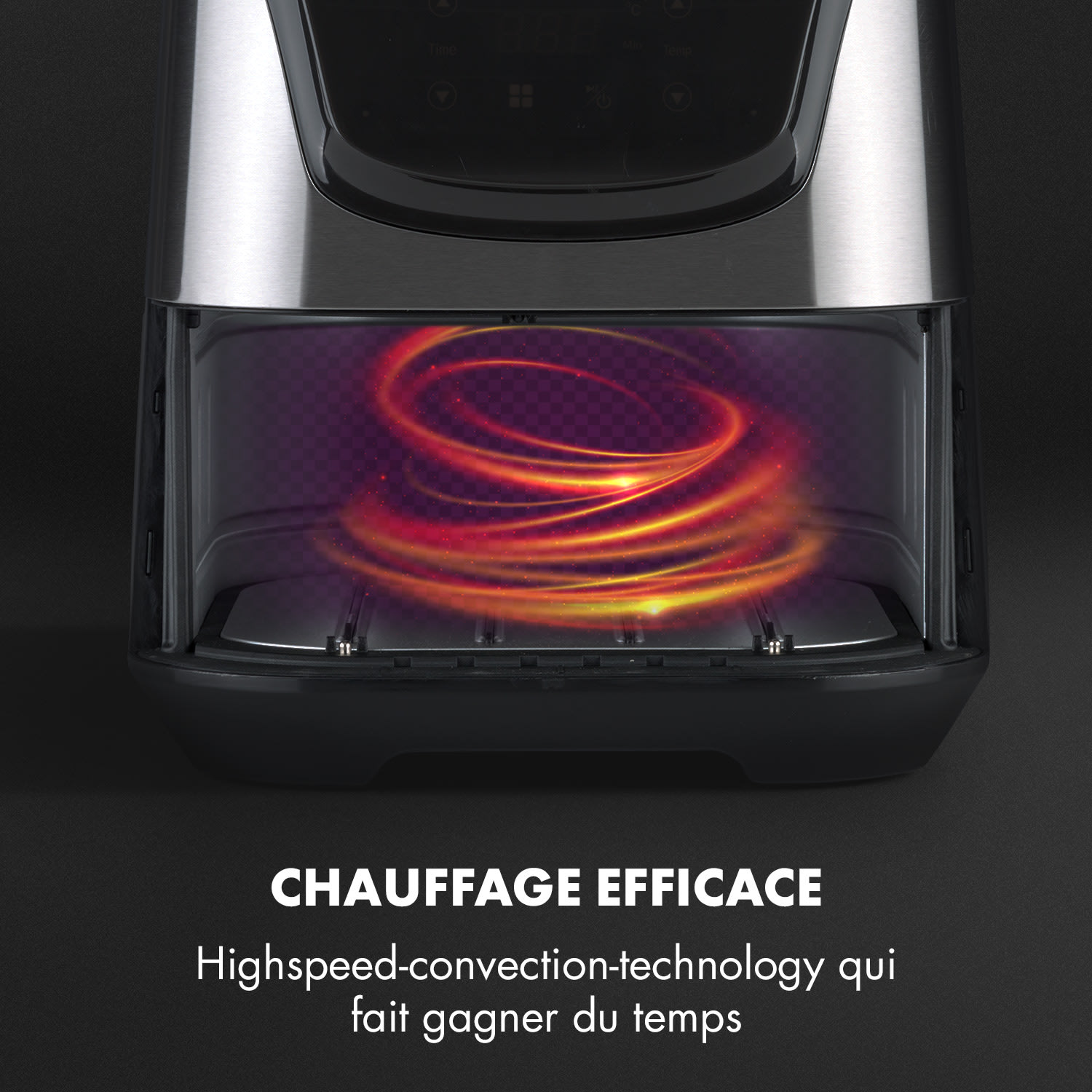 AeroVital Deluxe heteluchtfriteuse 1700 watt 5,4 liter edelstaal Luxe | Zilver Metallic