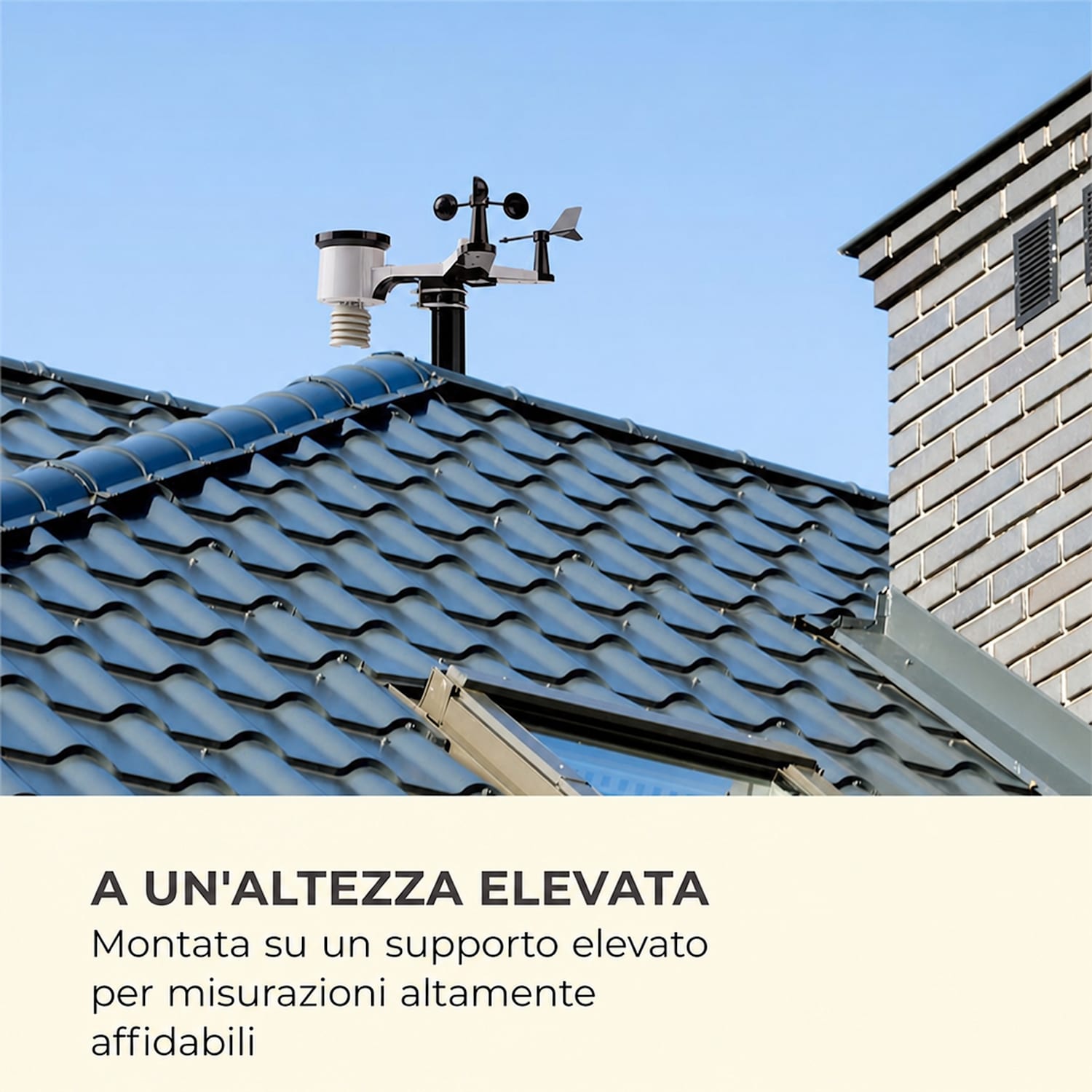 Huygens Stazione Meteo Professionale, 6in1, Display a Colori, WiFi, App 