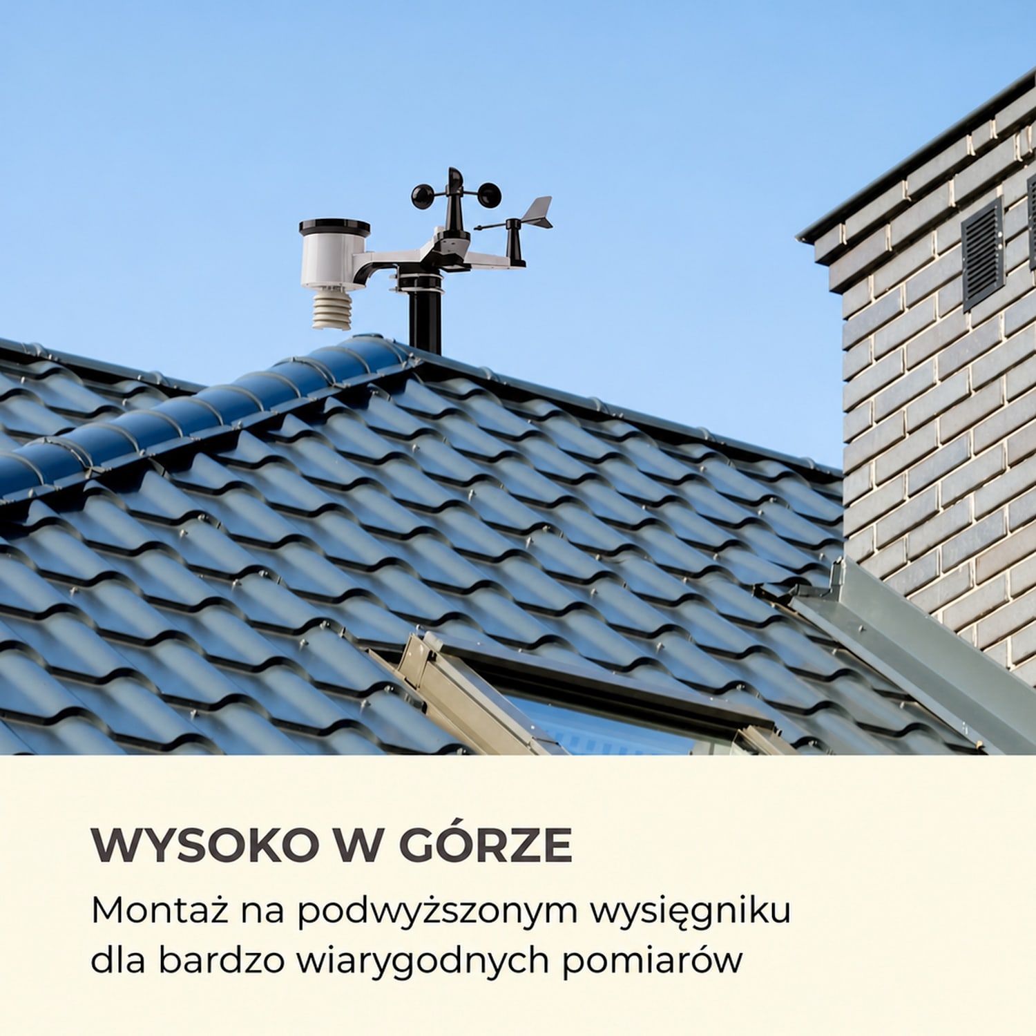Huygens, profesjonalna stacja pogody 6 w 1, kolorowy wyświetlacz, Wi-Fi, aplikacja 