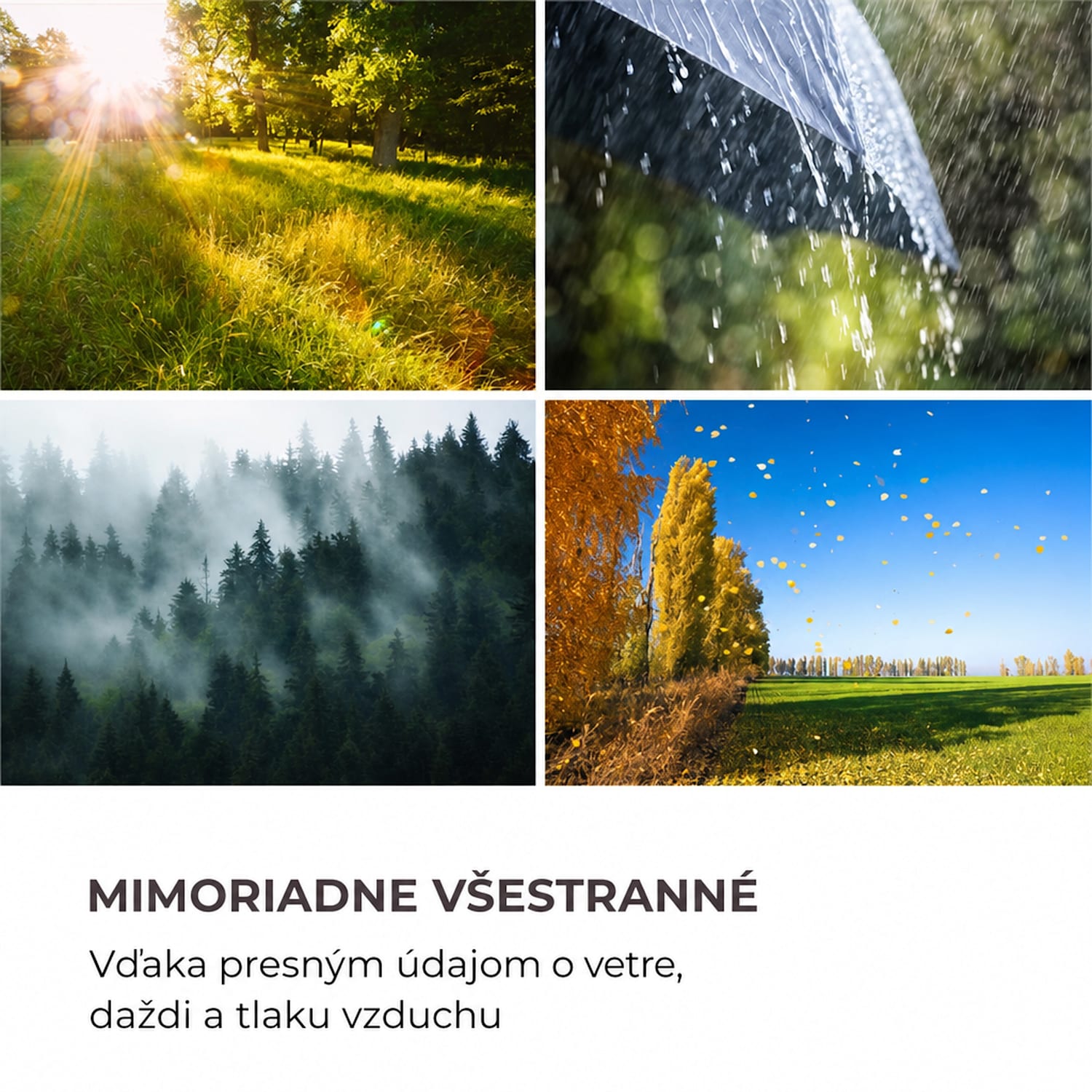 Huygens, profesionálna meteorologická stanica, 6 v 1, farebný displej, WiFi, aplikácia 