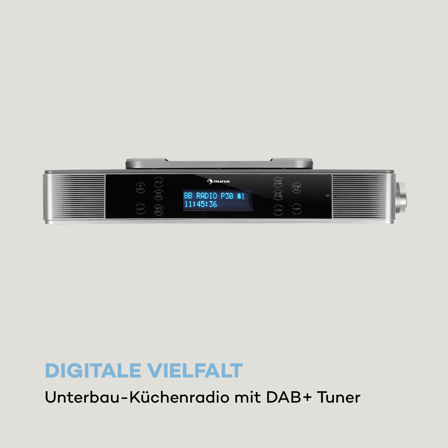 KR-140 Küchenradio DAB+/UKW/BT Freisprechfunktion LED-Beleuchtung 