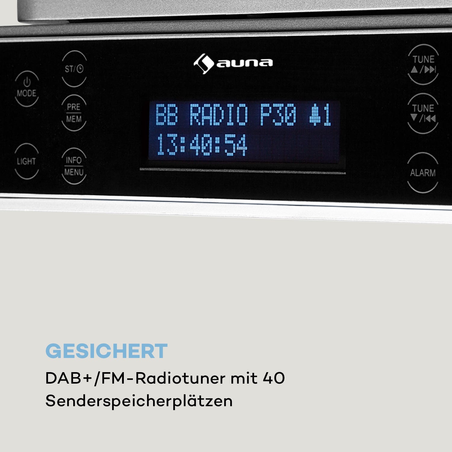 KR-140 Küchenradio DAB+/UKW/BT Freisprechfunktion LED-Beleuchtung 