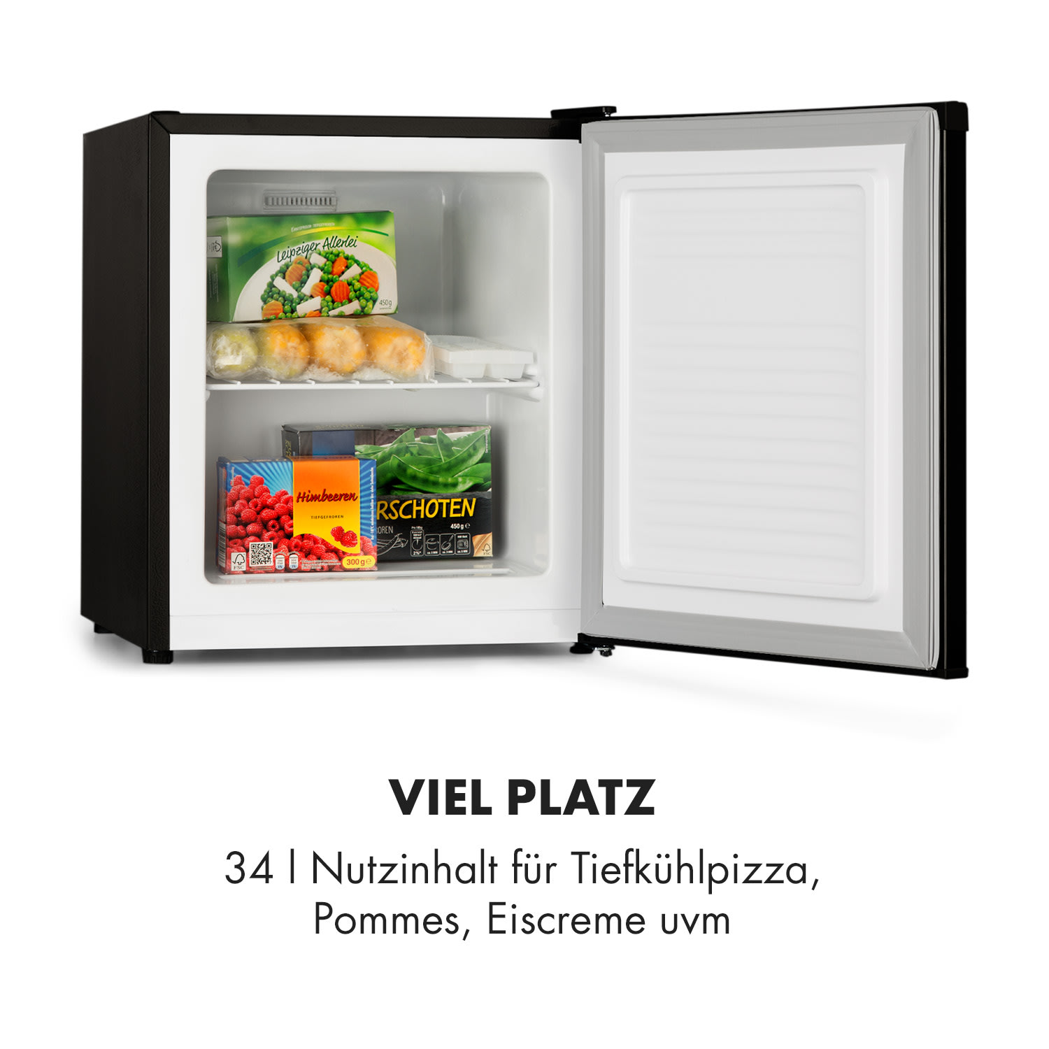 Garfield Eco Mini-Gefrierschrank 4-Sterne 34 Liter kompakt Schwarz