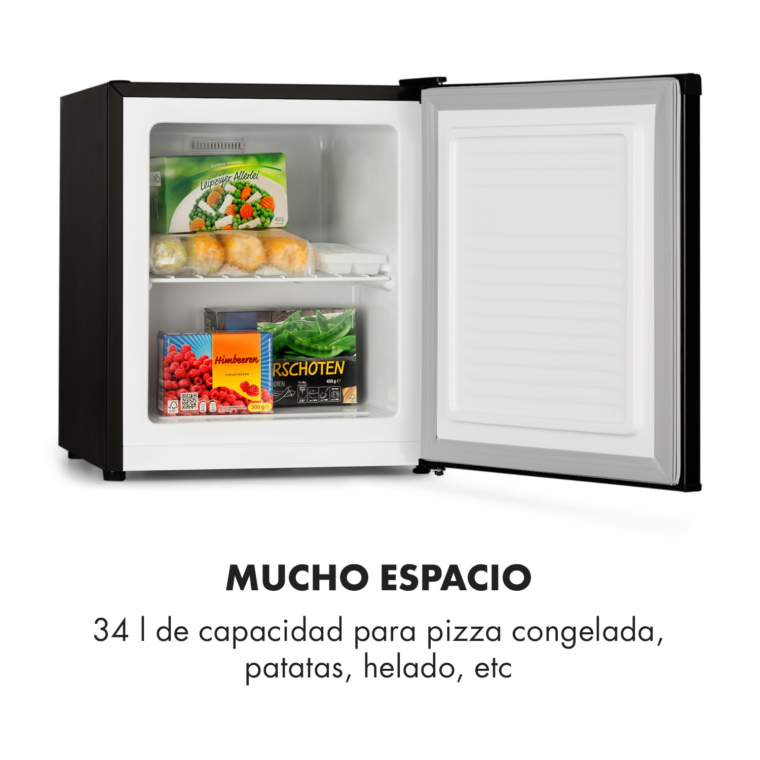 Mini Congelador Garfield Eco A++ 4 estrellas 34 litros compacto Negro